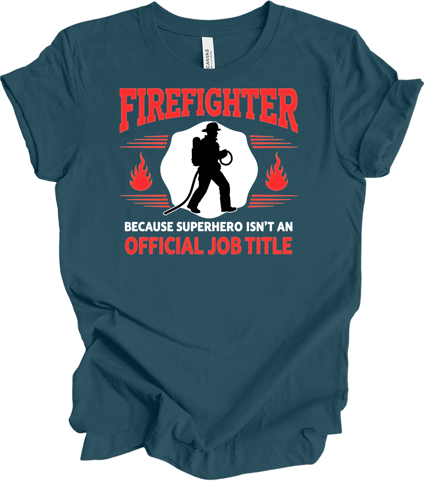 Firefighter Superhero T-Shirt in Deep Teal