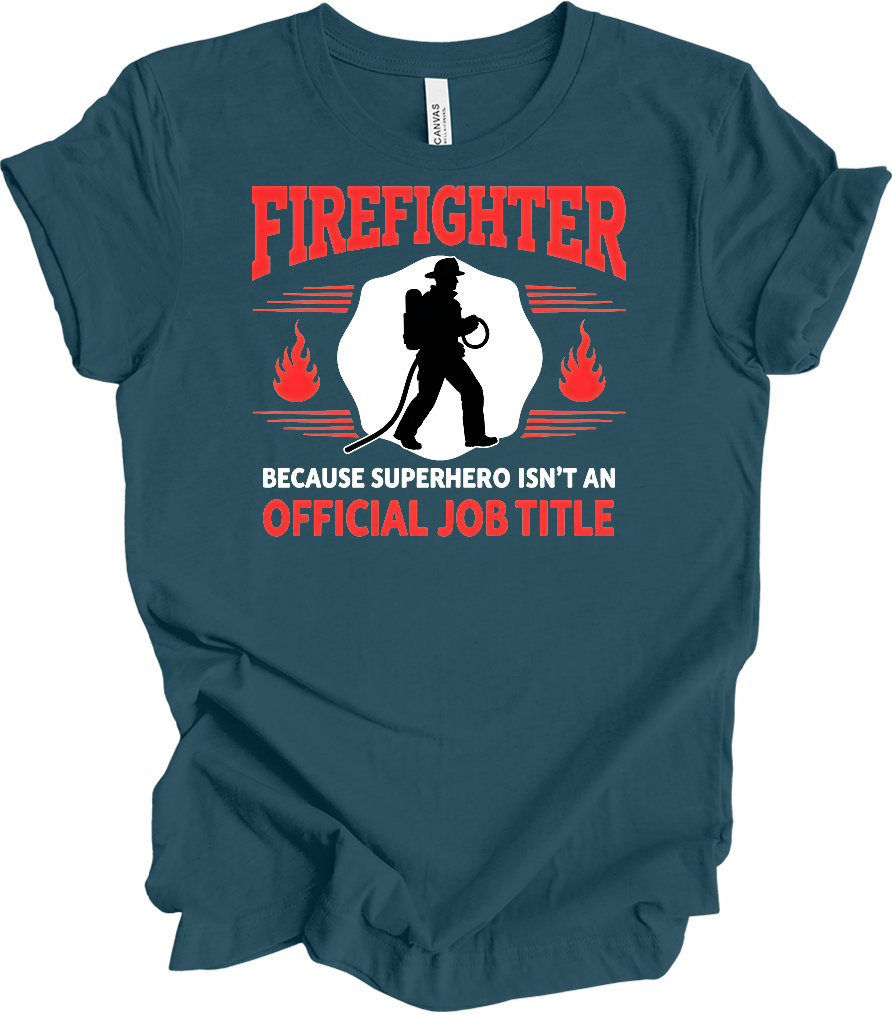 Firefighter Superhero T-Shirt in Deep Teal