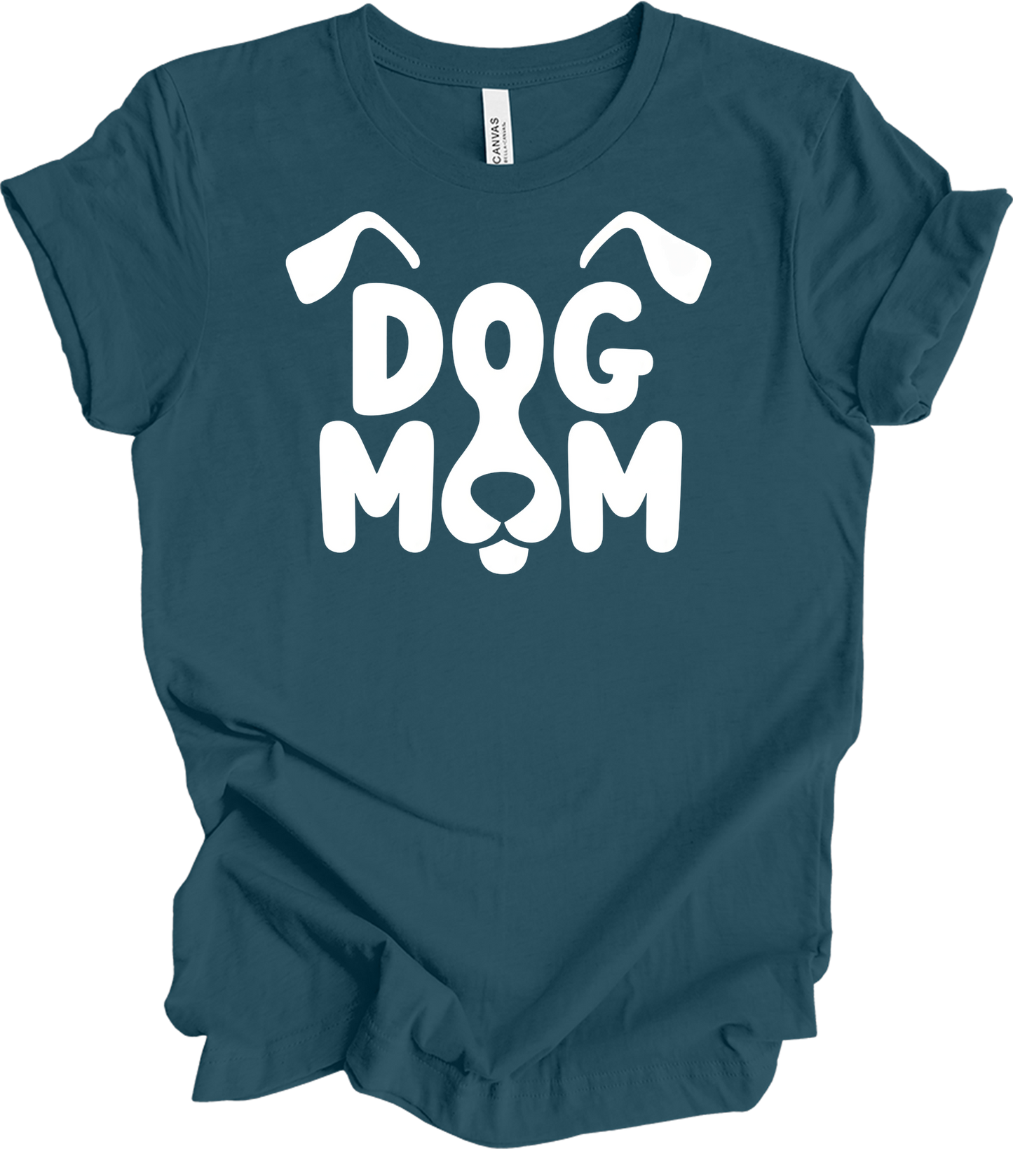 Dog Mom - Cute Gift for Dog Lovers T-Shirt in Deep Teal