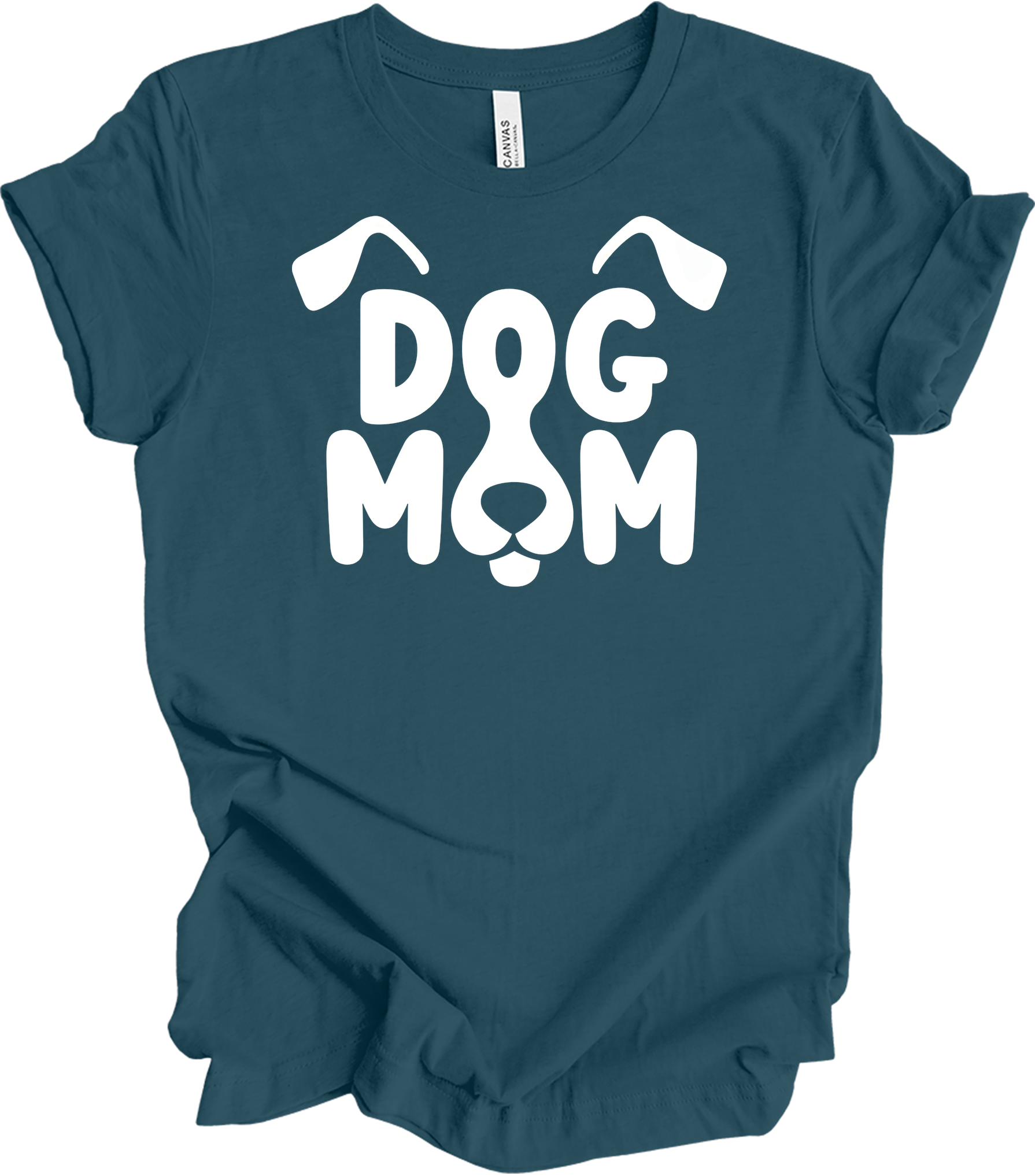 Dog Mom - Cute Gift for Dog Lovers T-Shirt in Deep Teal