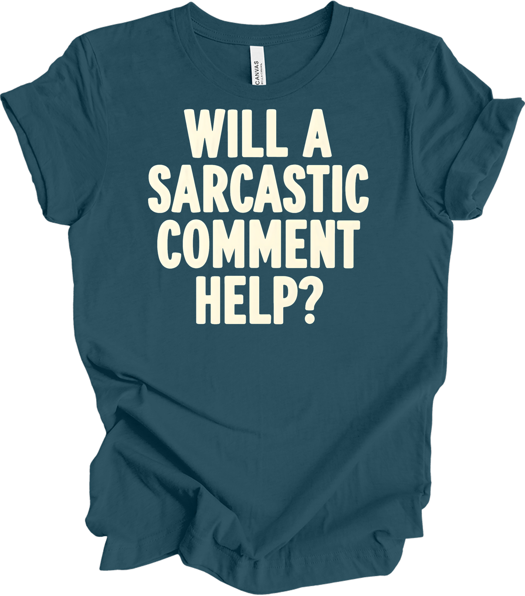Sarcastic Comment T-Shirt in Deep Teal