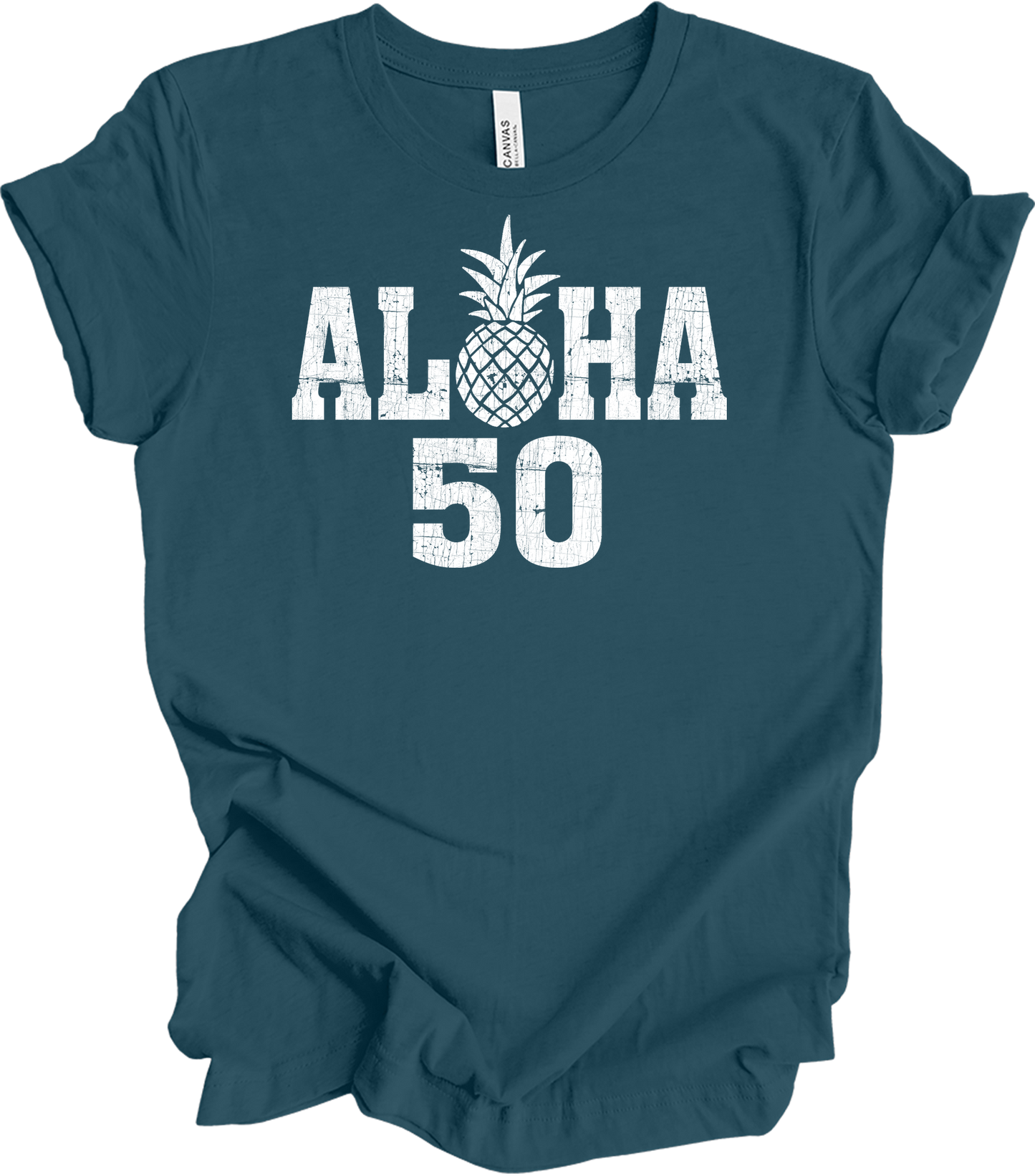 Aloha 50 Pineapple T-Shirt in Deep Teal