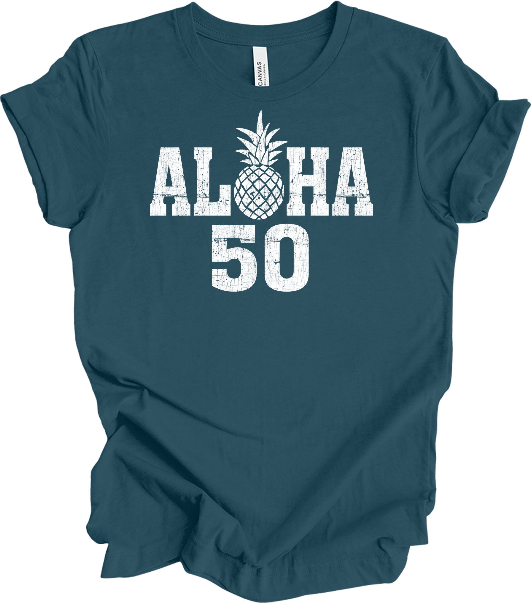 Aloha 50 Pineapple T-Shirt in Deep Teal
