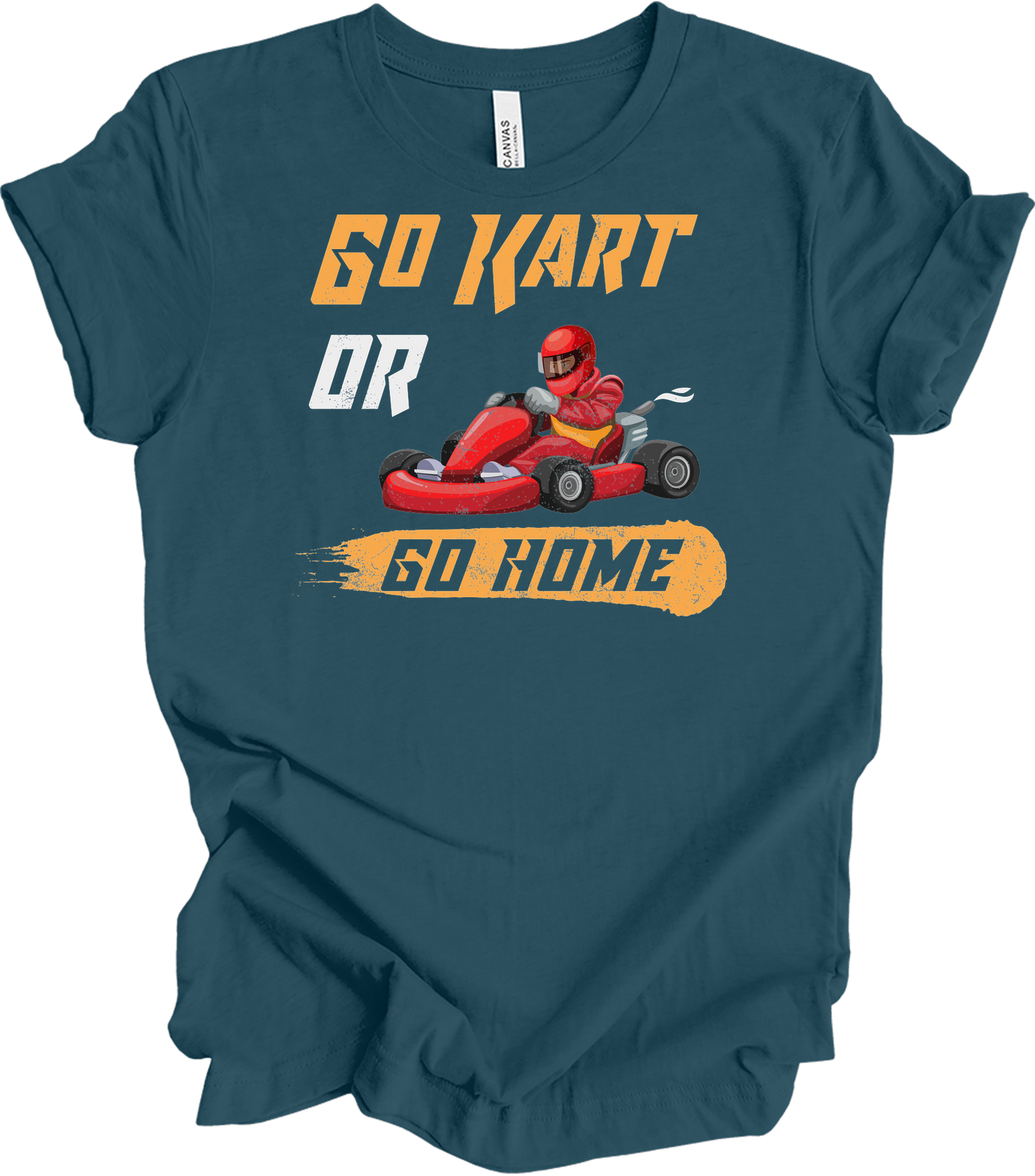 Go Kart or Go Home Racing T-Shirt in Deep Teal