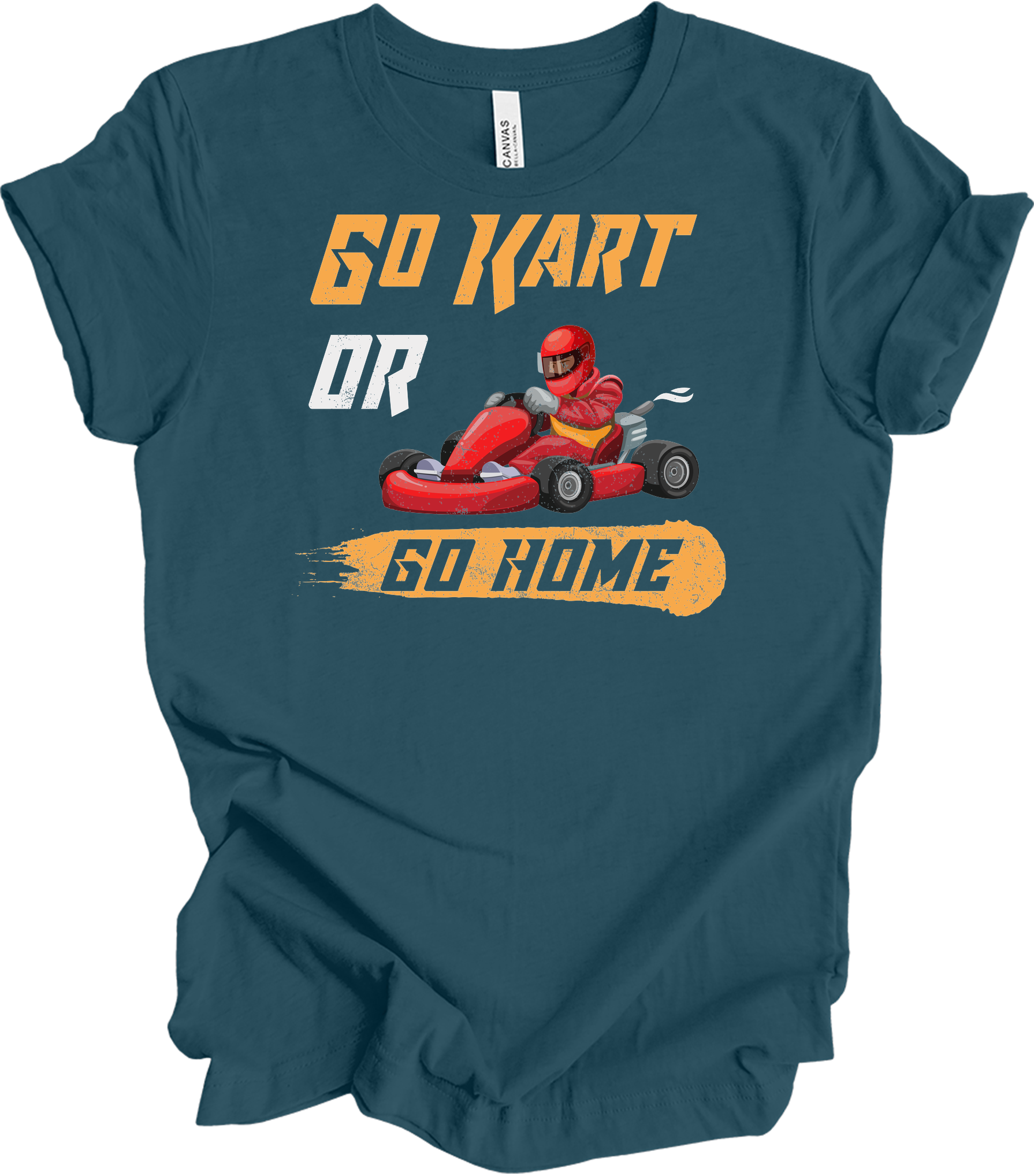 Go Kart or Go Home Racing T-Shirt in Deep Teal