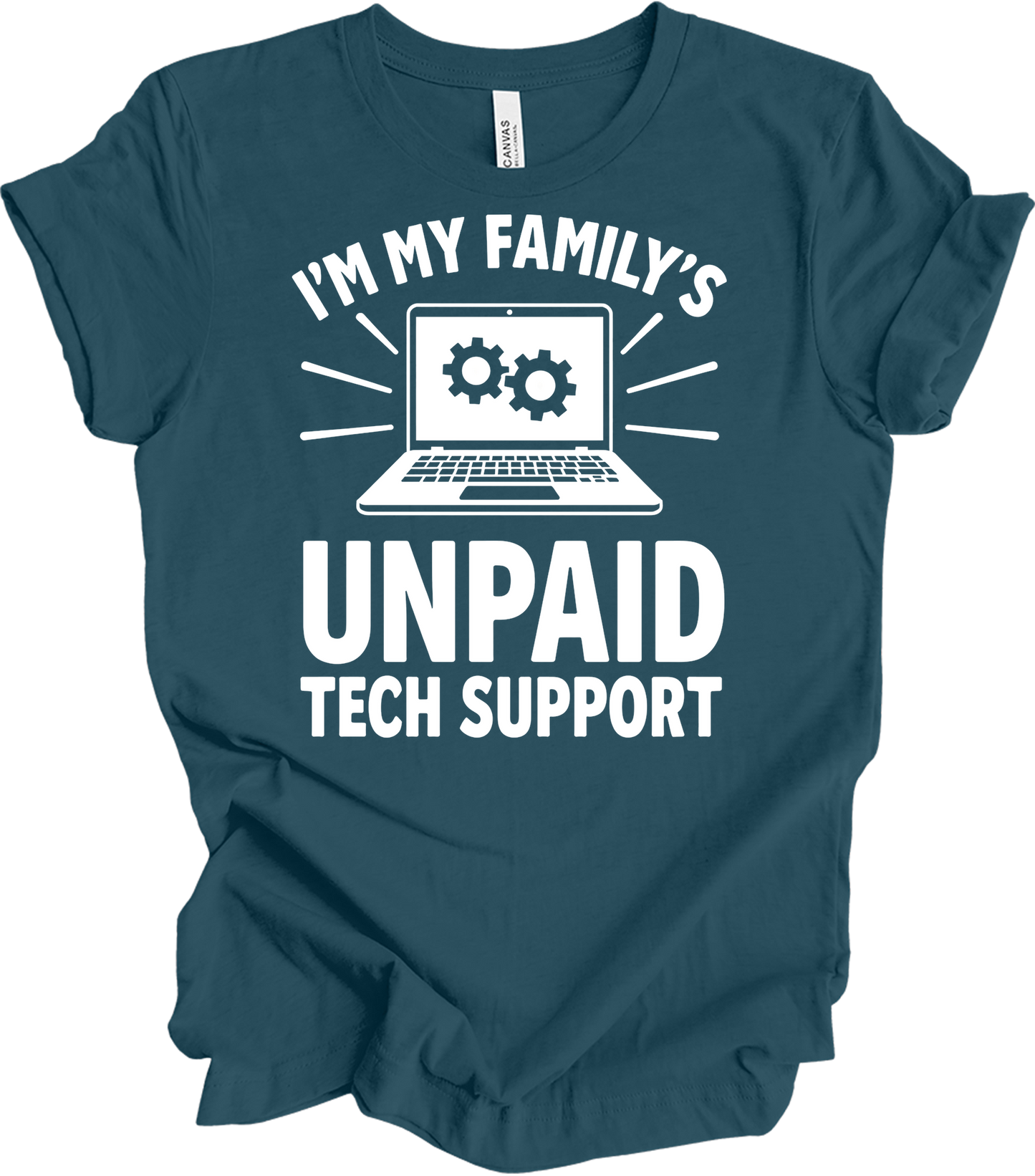 Unpaid Tech Support T-Shirt in Deep Teal