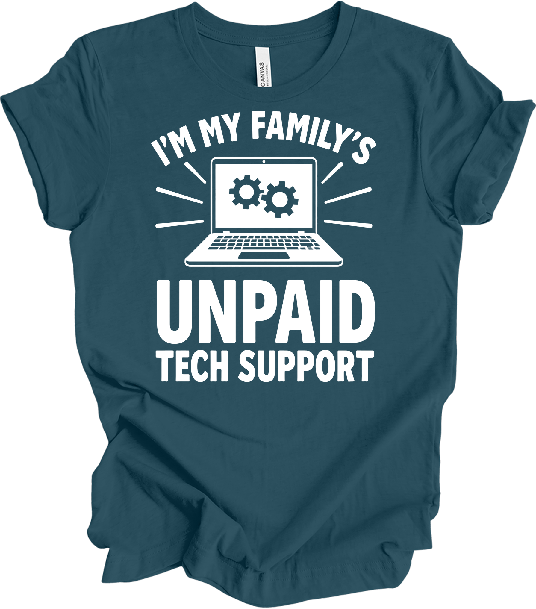 Unpaid Tech Support T-Shirt in Deep Teal