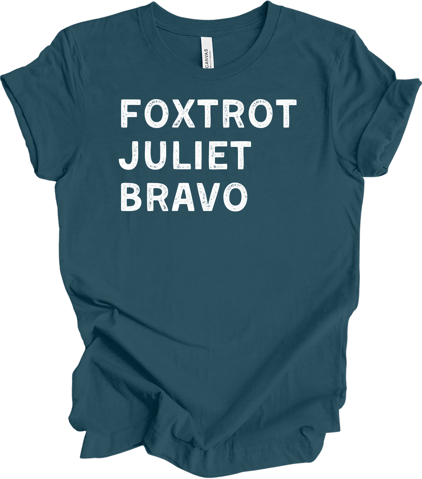 Foxtrot Juliet Bravo Baseball Mom - Retro FJB T-Shirt in Deep Teal