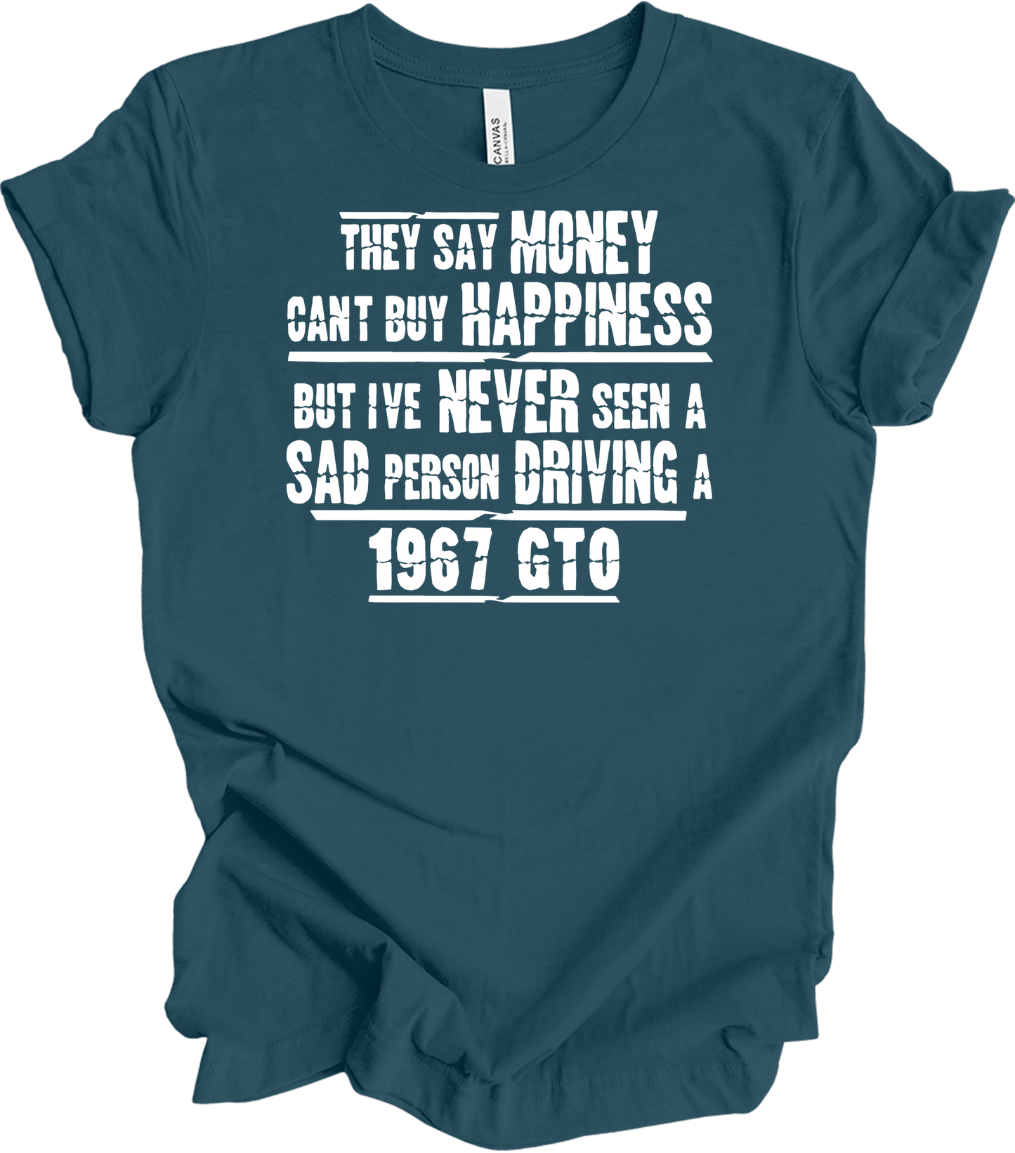 1967 GTO Car Parts T-Shirt in Deep Teal