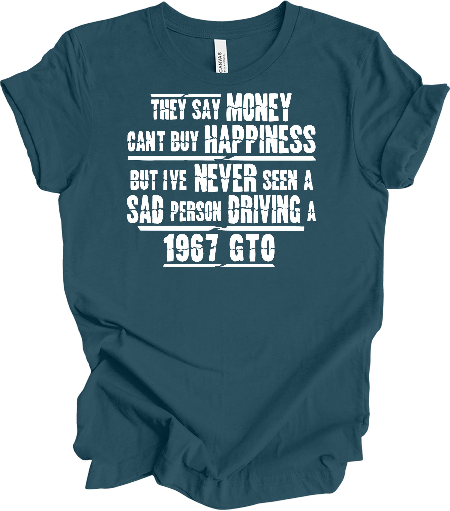 1967 GTO Car Parts T-Shirt in Deep Teal