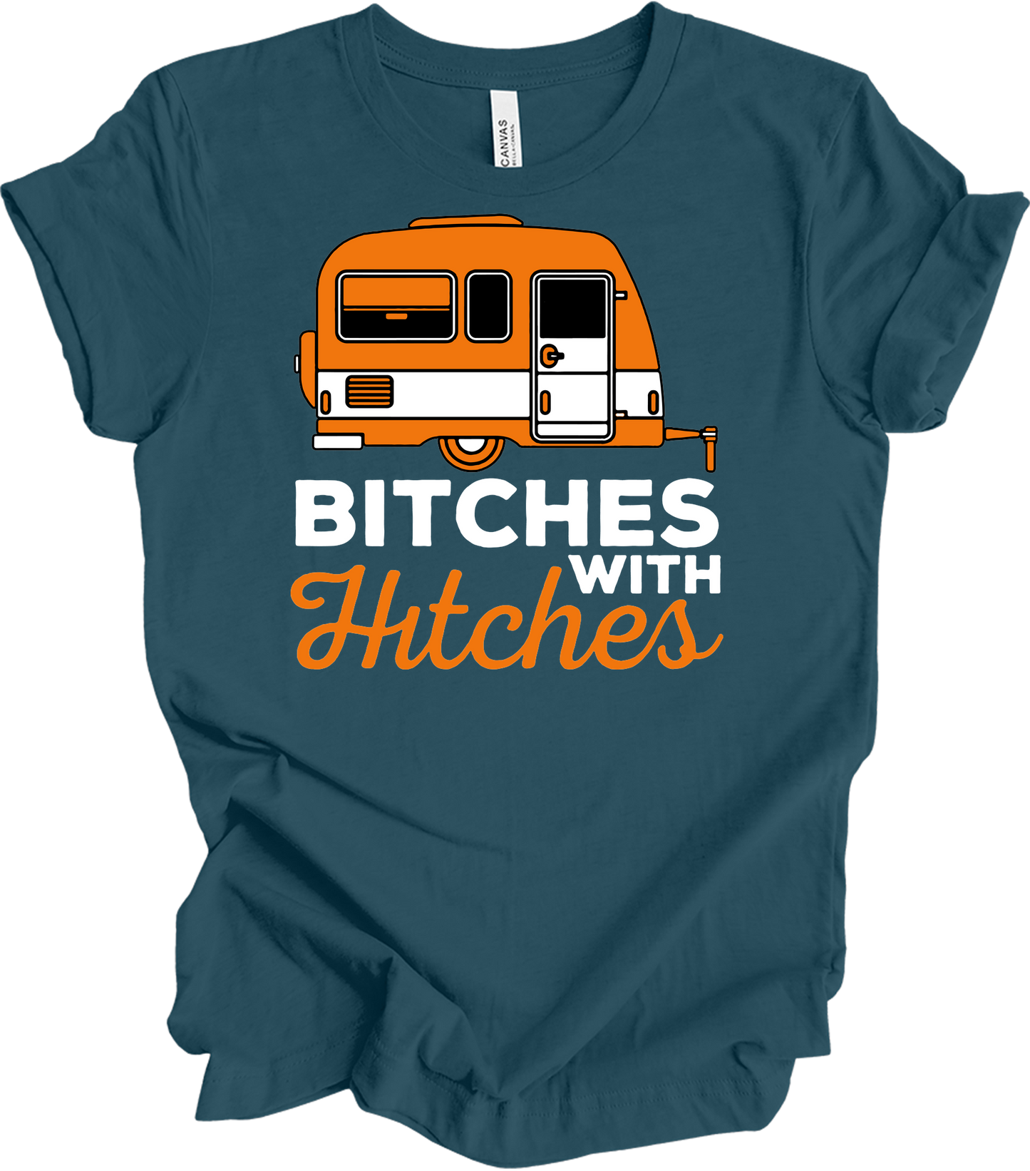 Bitches with Hitches T-Shirt in Deep Teal