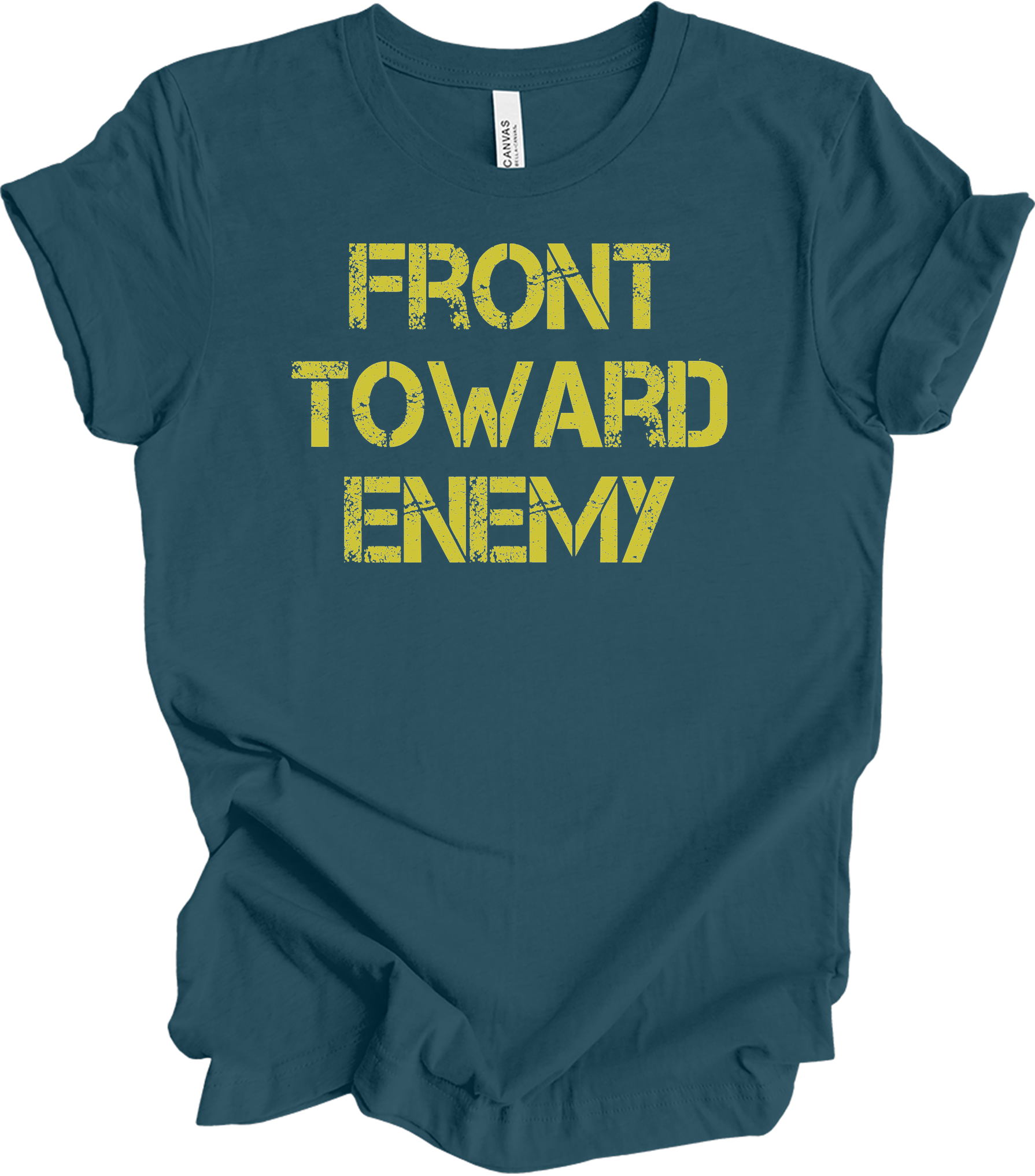 Front Toward Enemy T-Shirt in Deep Teal