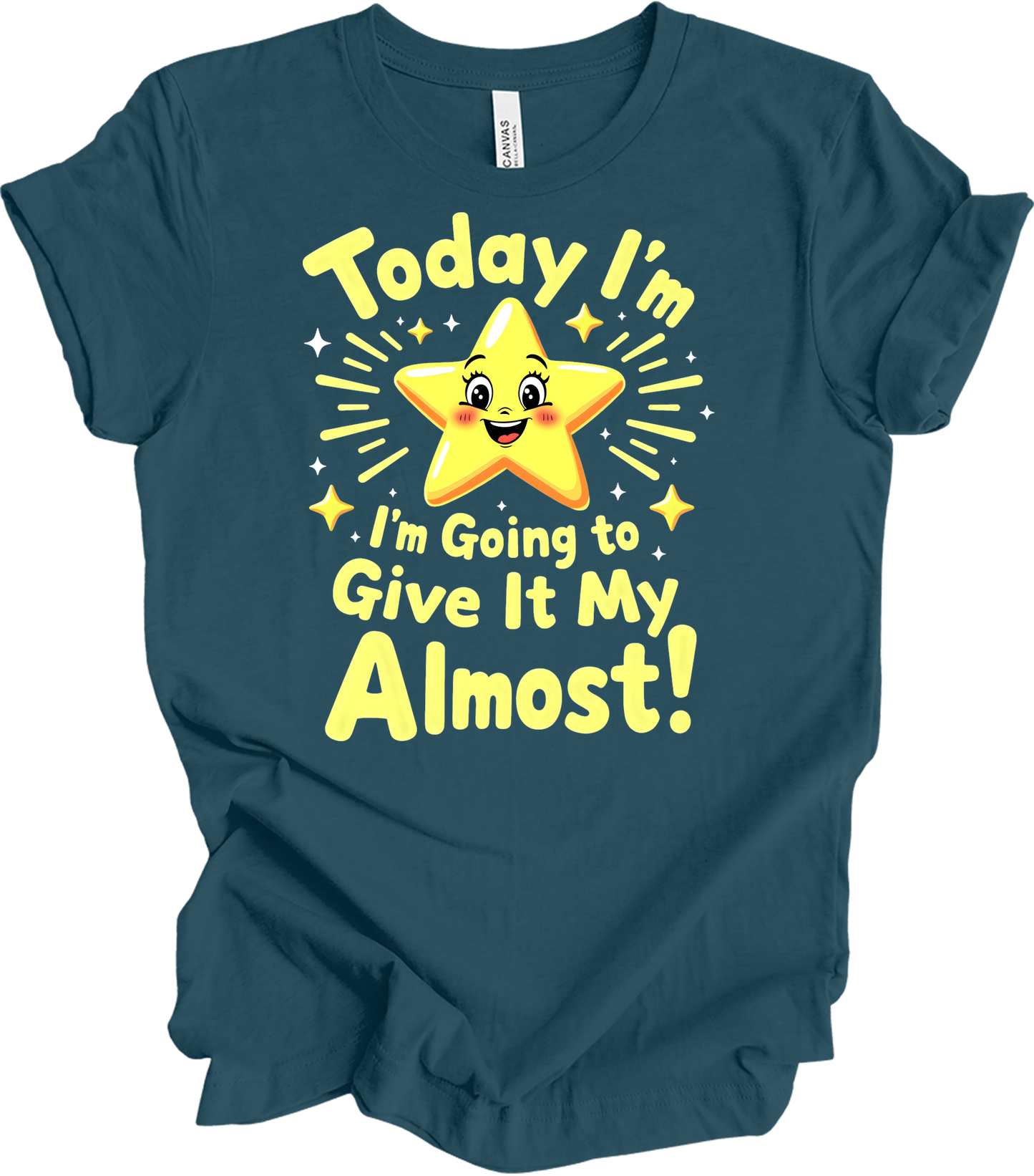 Sarcastic Star : Almost Effort T-Shirt in Deep Teal
