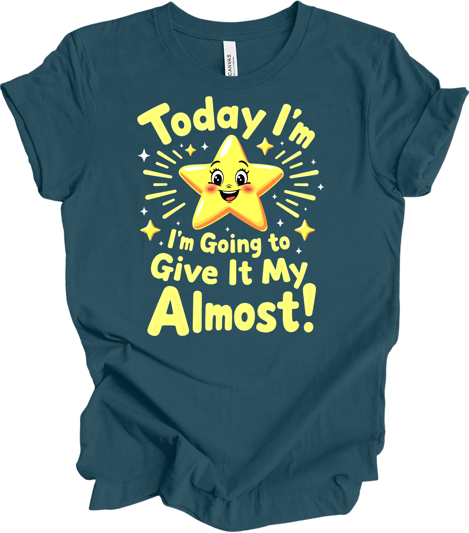 Sarcastic Star : Almost Effort T-Shirt in Deep Teal
