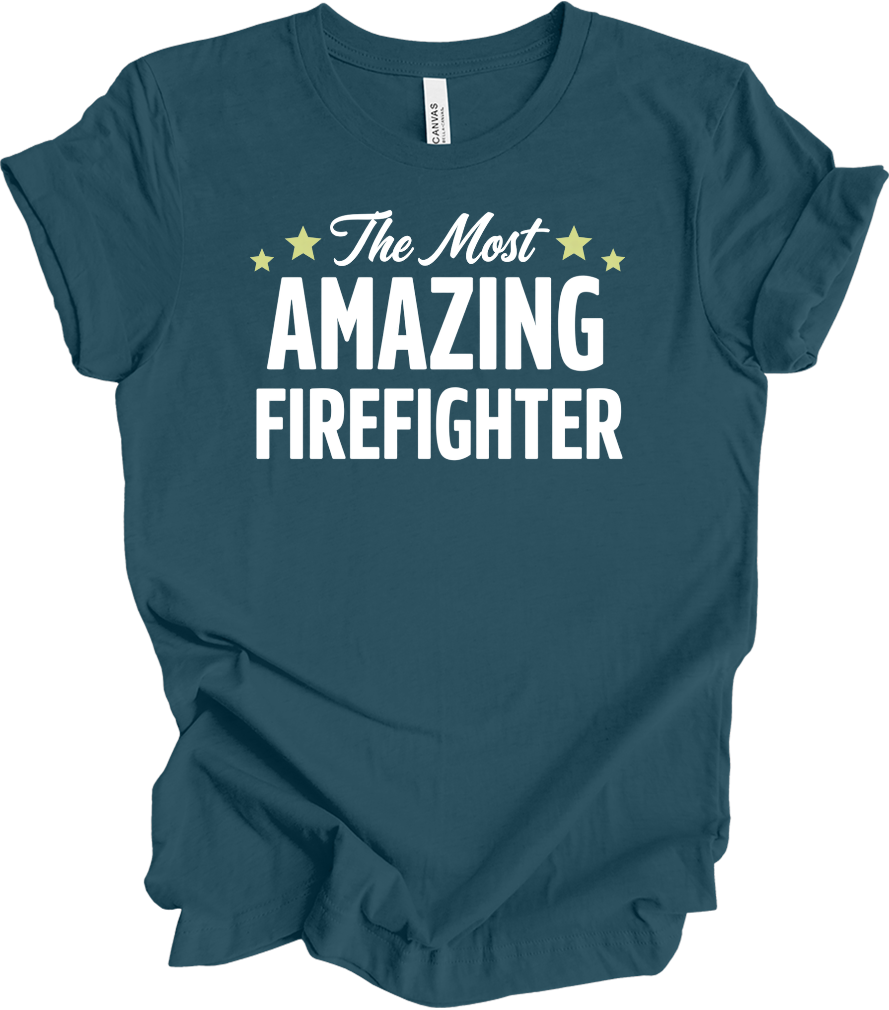 Amazing Firefighter Gift T-Shirt in Deep Teal
