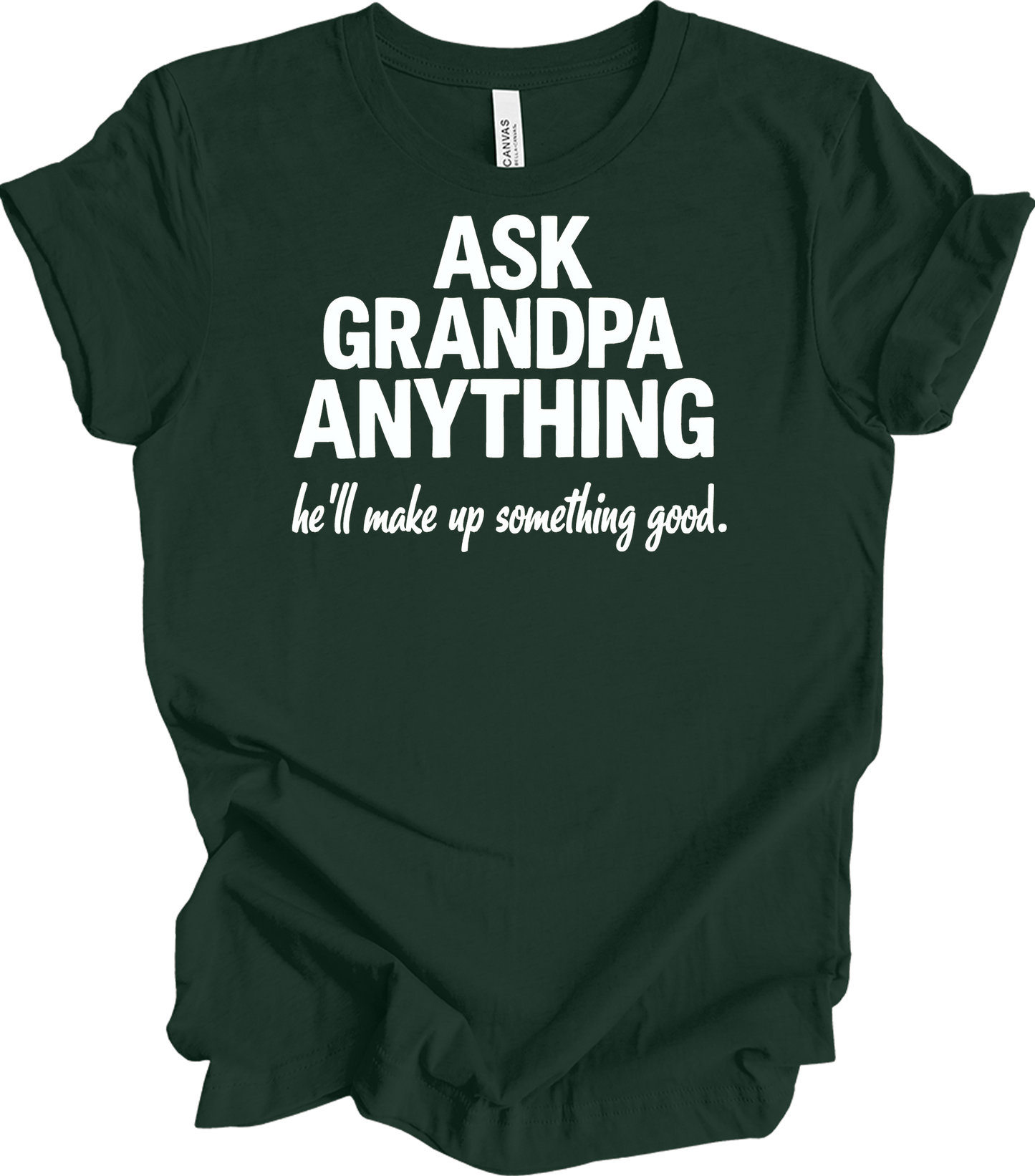 Ask Grandpa Anything T-Shirt in Forest