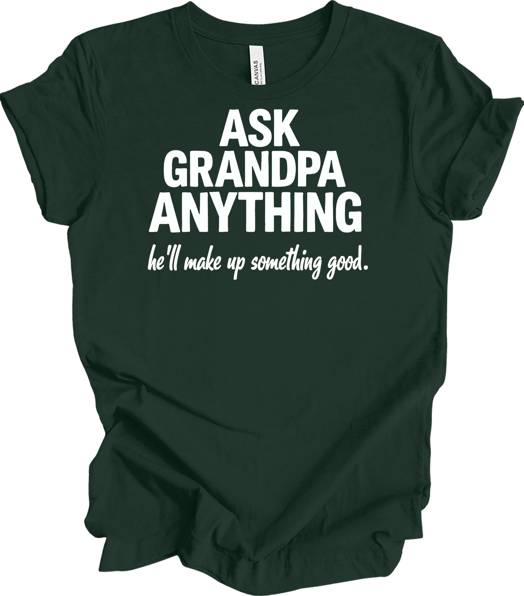 Ask Grandpa Anything T-Shirt in Forest