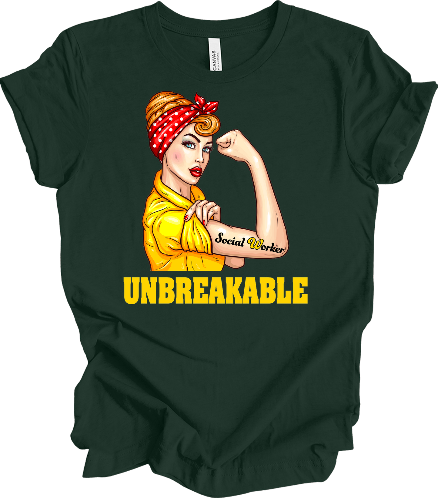 Unbreakable Social Worker T-Shirt in Forest