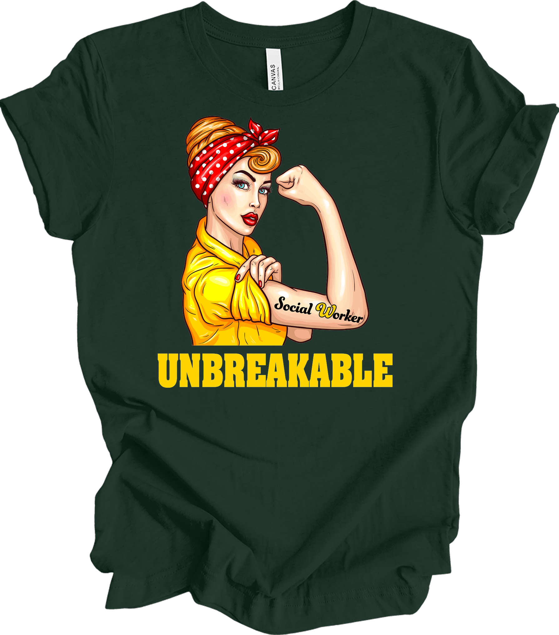 Unbreakable Social Worker T-Shirt in Forest