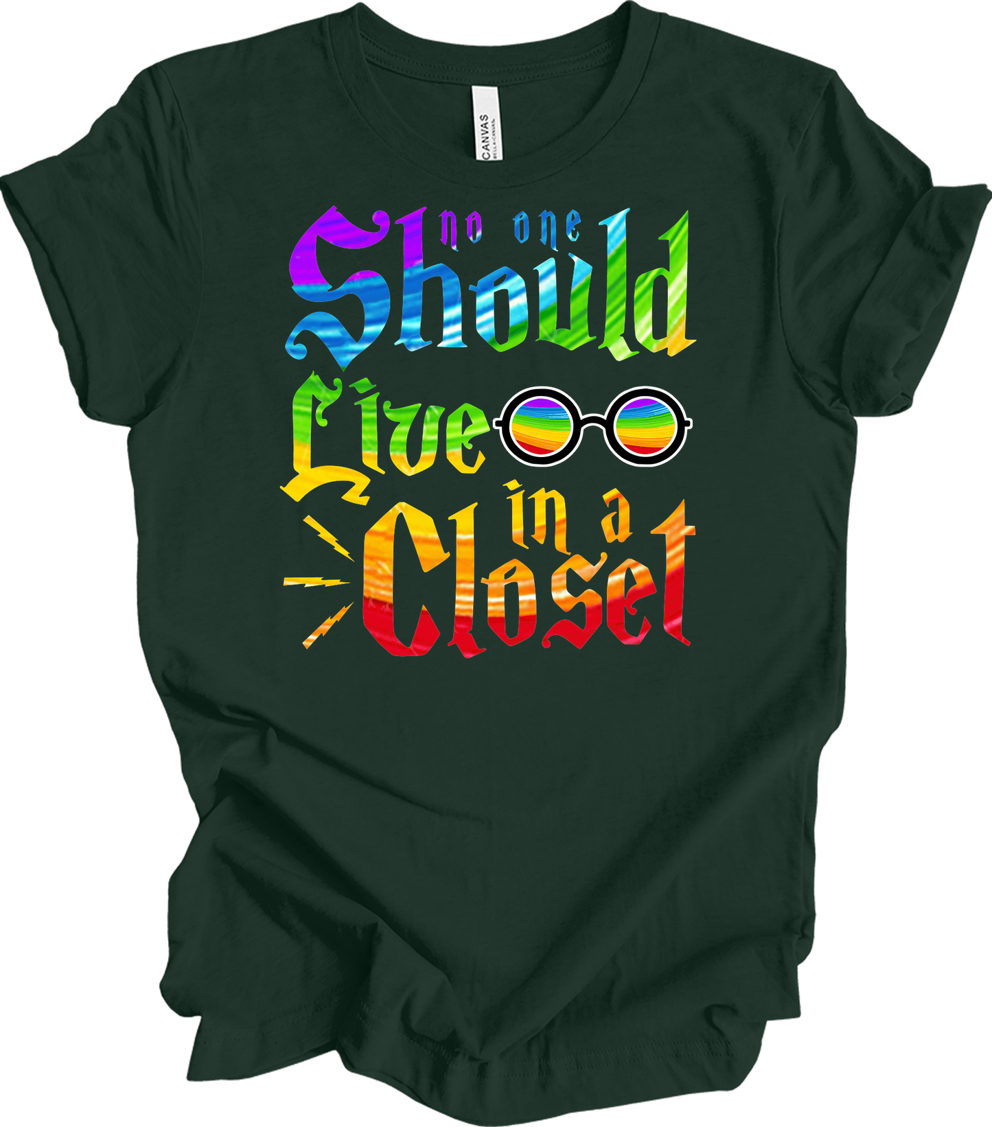 Live in a Closet Pride T-Shirt in Forest