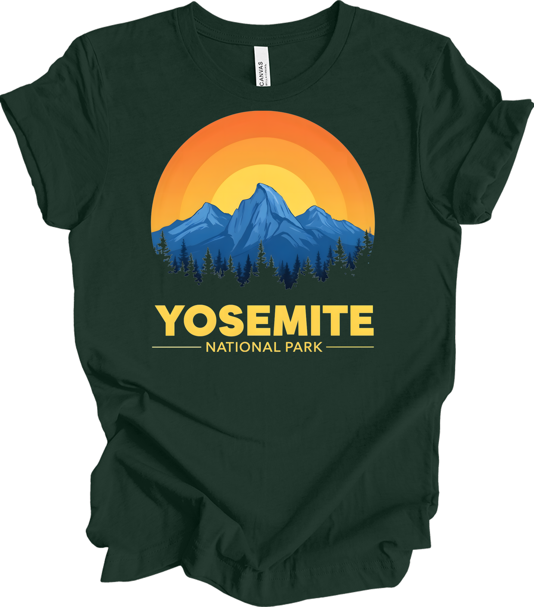Yosemite Park Vintage T-Shirt in Forest