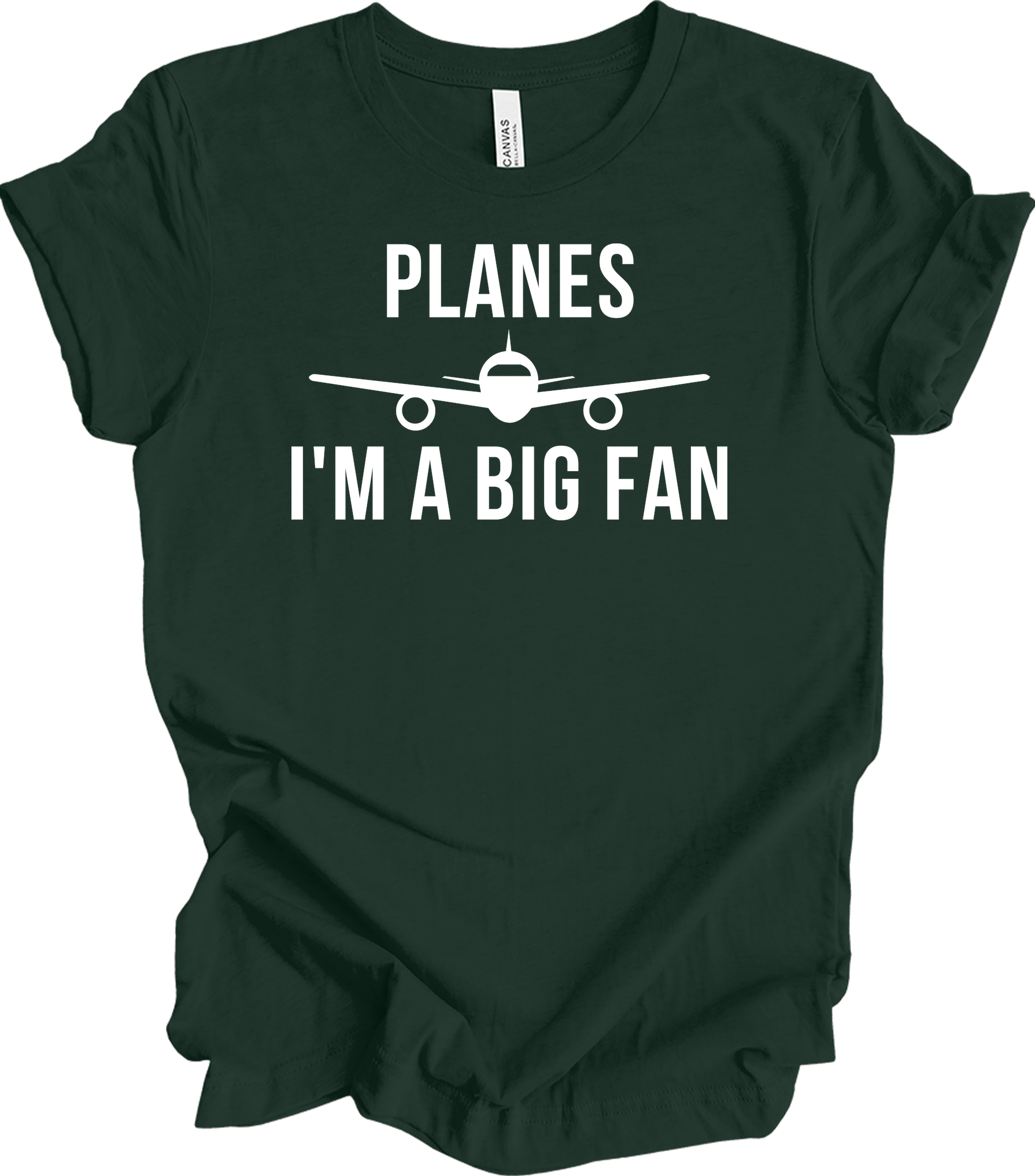 Planes I'm A Big Fan T-Shirt in Forest
