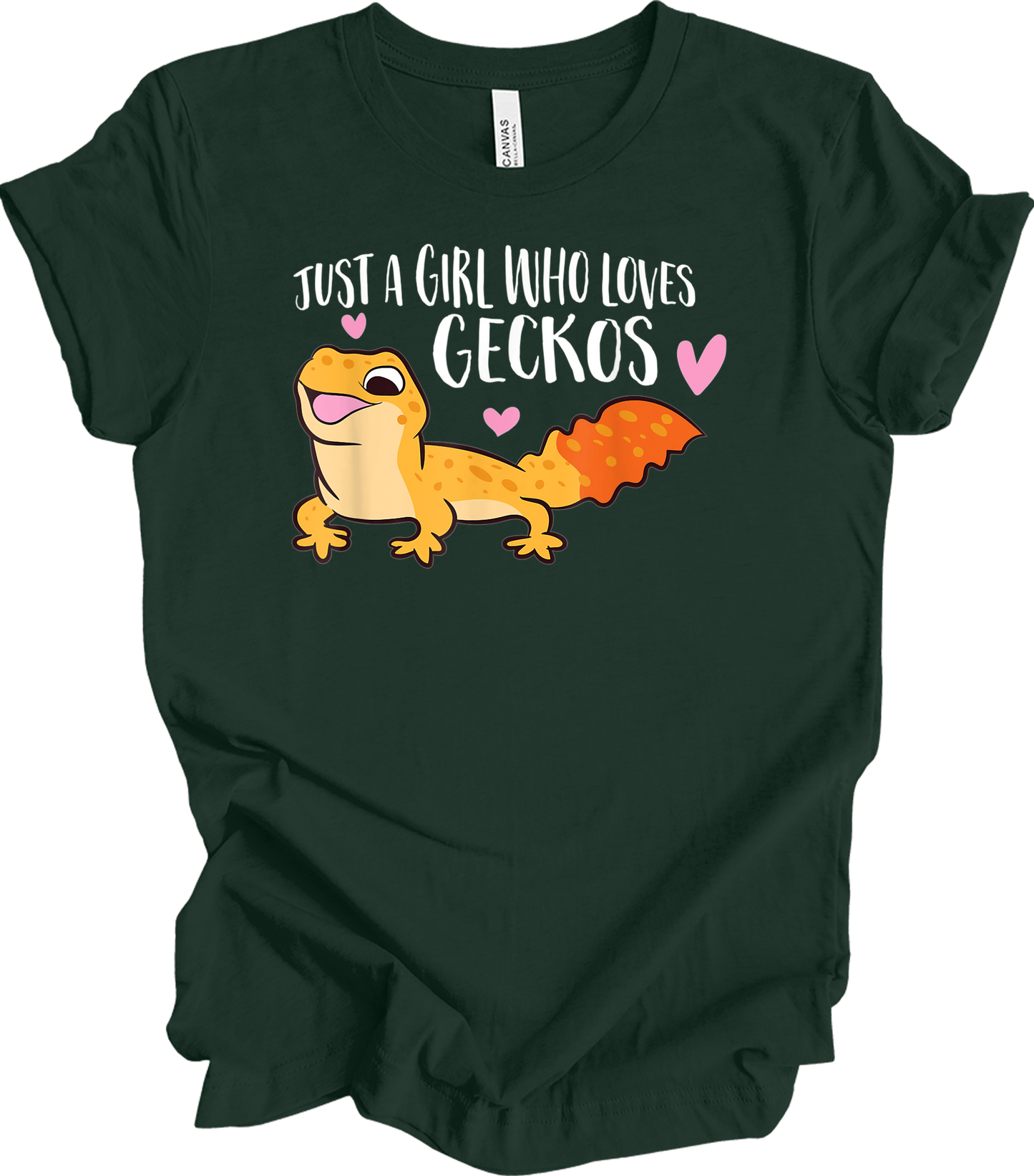 Just a Girl Who Loves Geckos T-Shirt in Forest