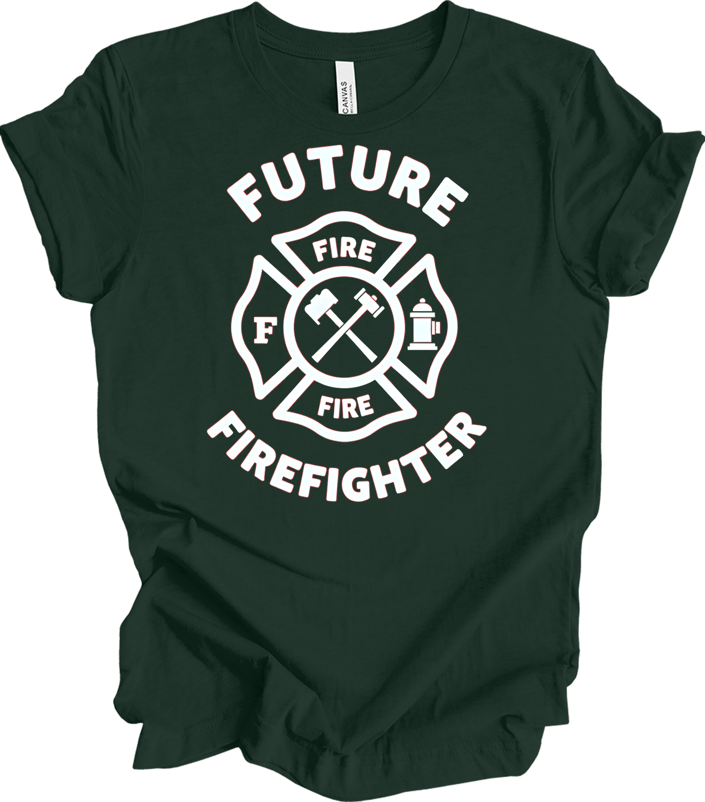 Future Firefighter - Fire Dept Emblem T-Shirt in Forest
