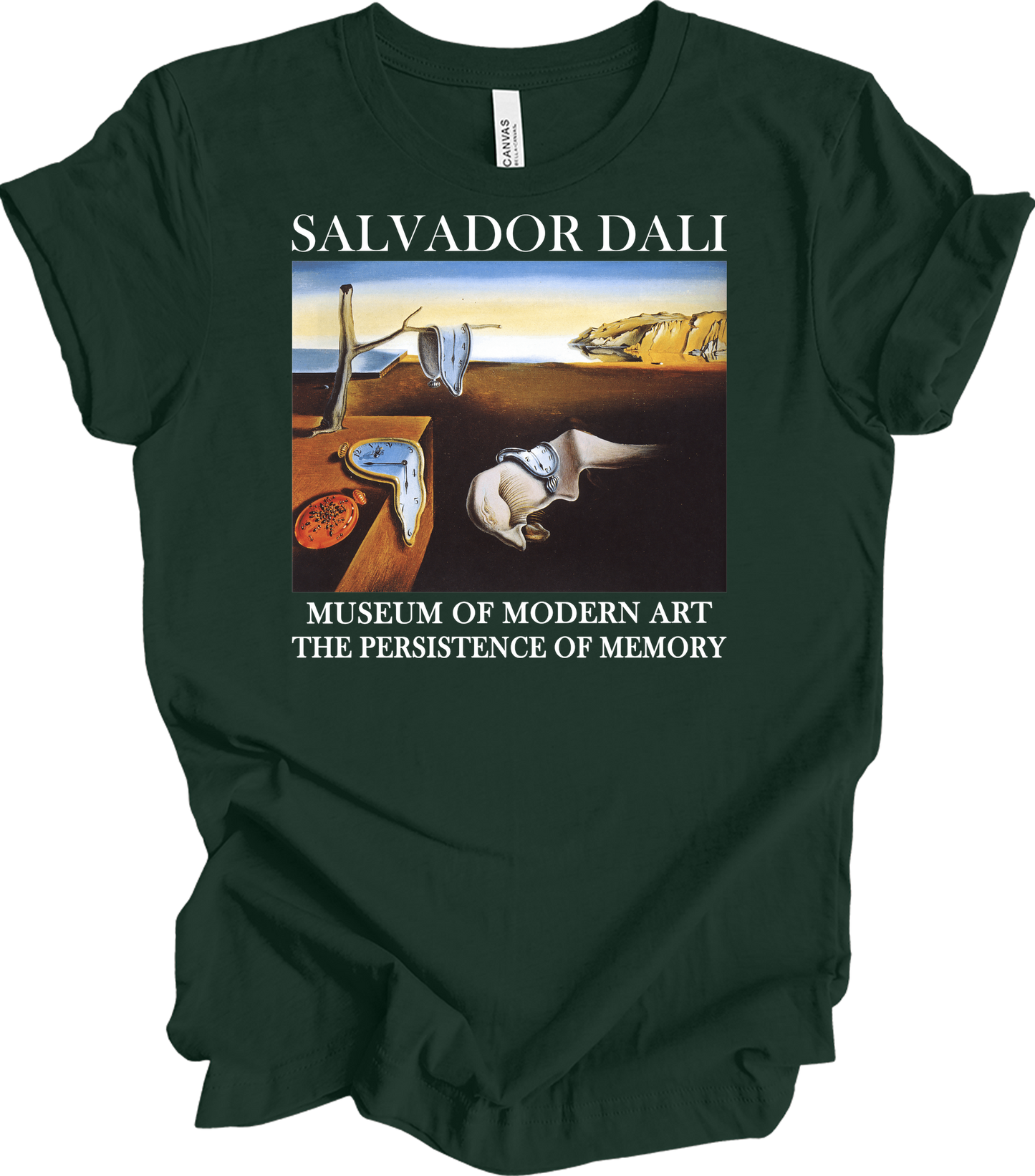 Salvador Dali The Persistence of Memory Art T-Shirt in Forest
