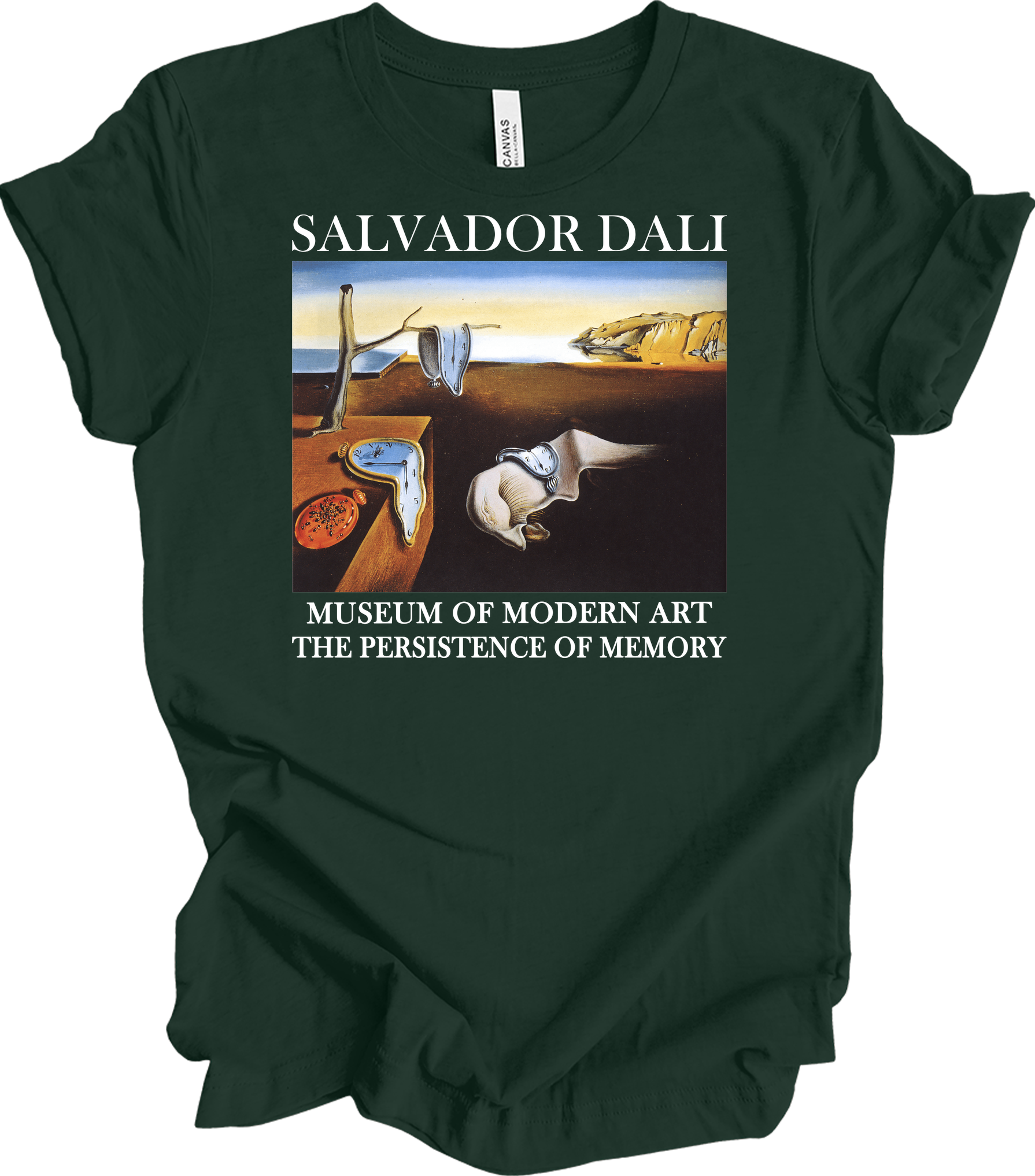 Salvador Dali The Persistence of Memory Art T-Shirt in Forest