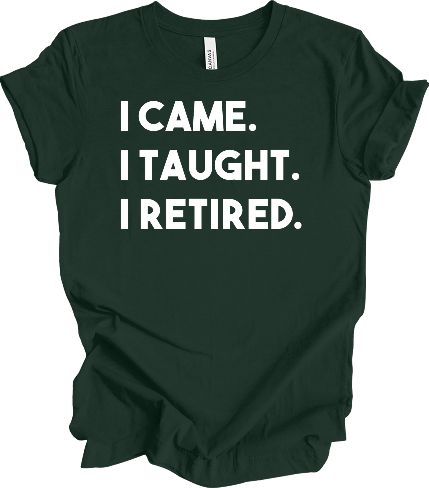 Retired Teacher - I Came I Taught T-Shirt in Forest