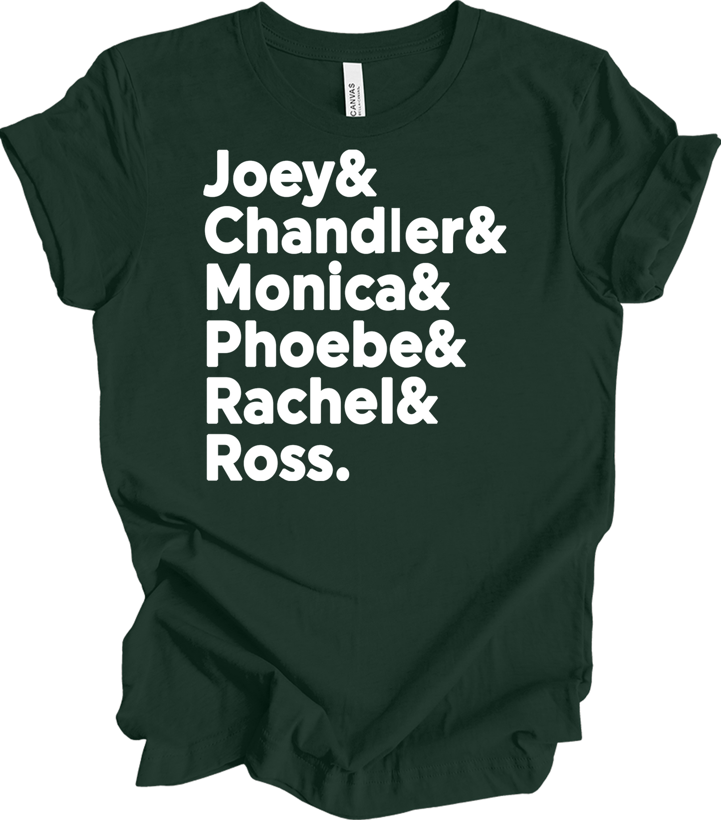 Friends Names List T-Shirt in Forest
