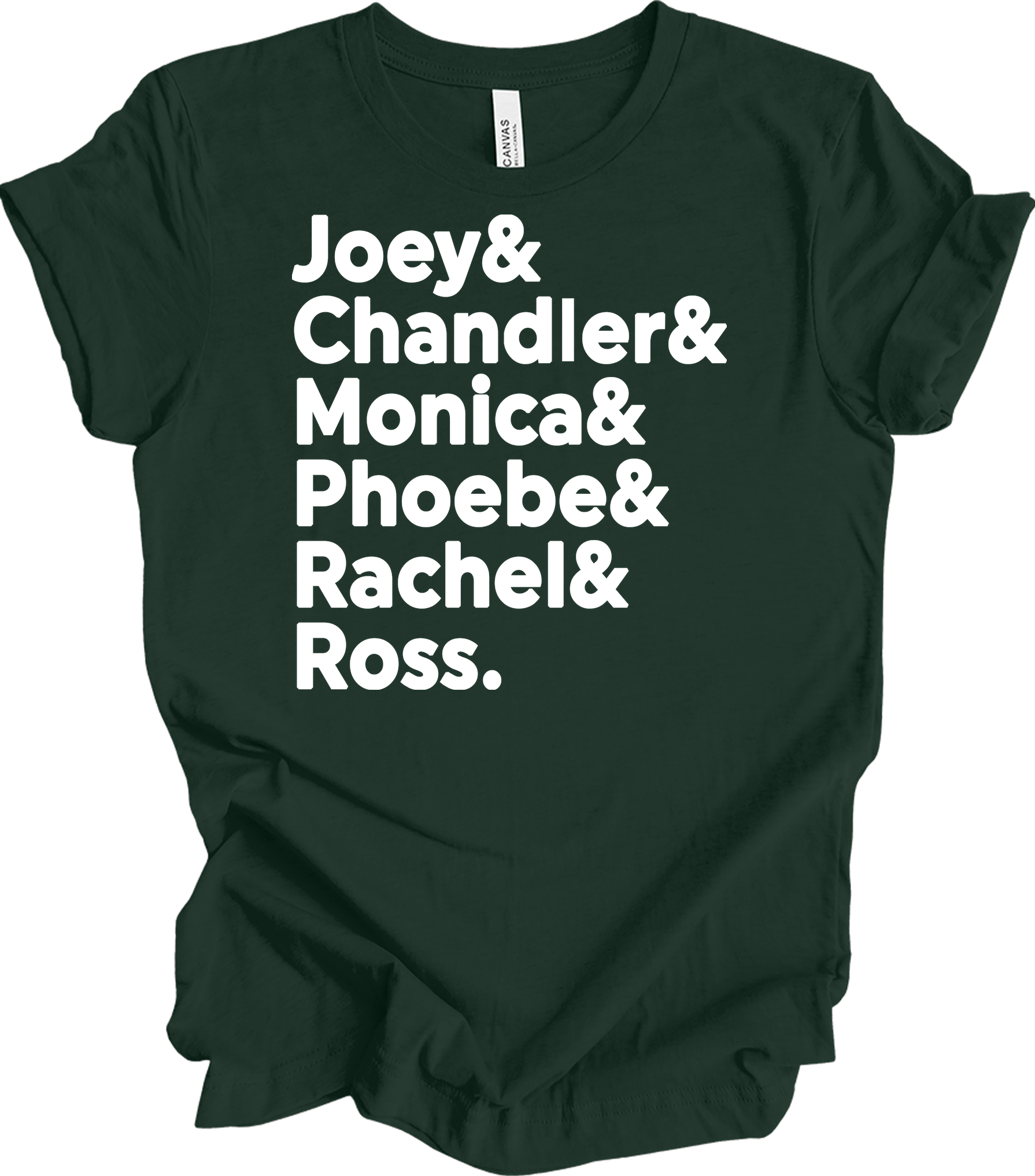 Friends Names List T-Shirt in Forest