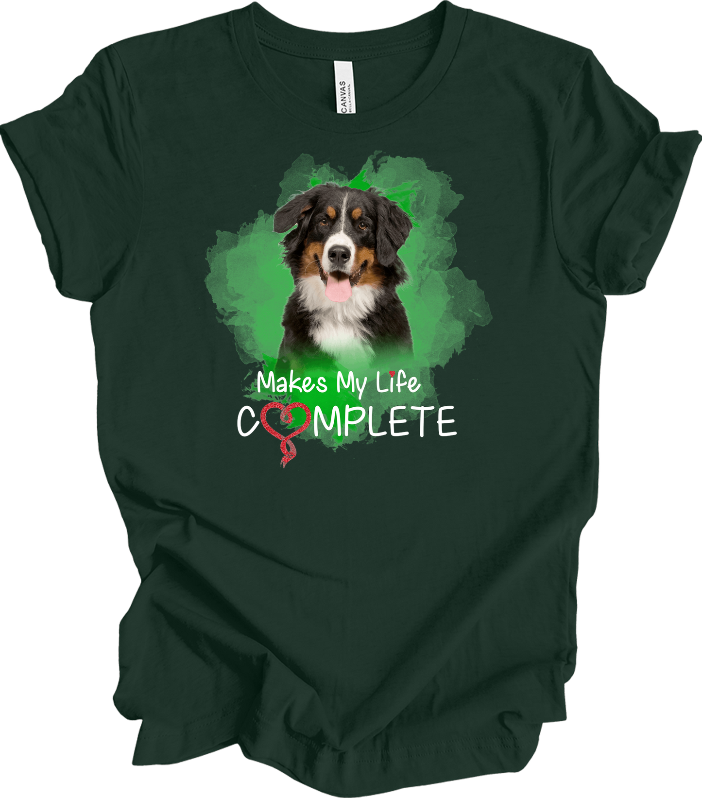 Bernese Mountain Dog Complete T-Shirt in Forest