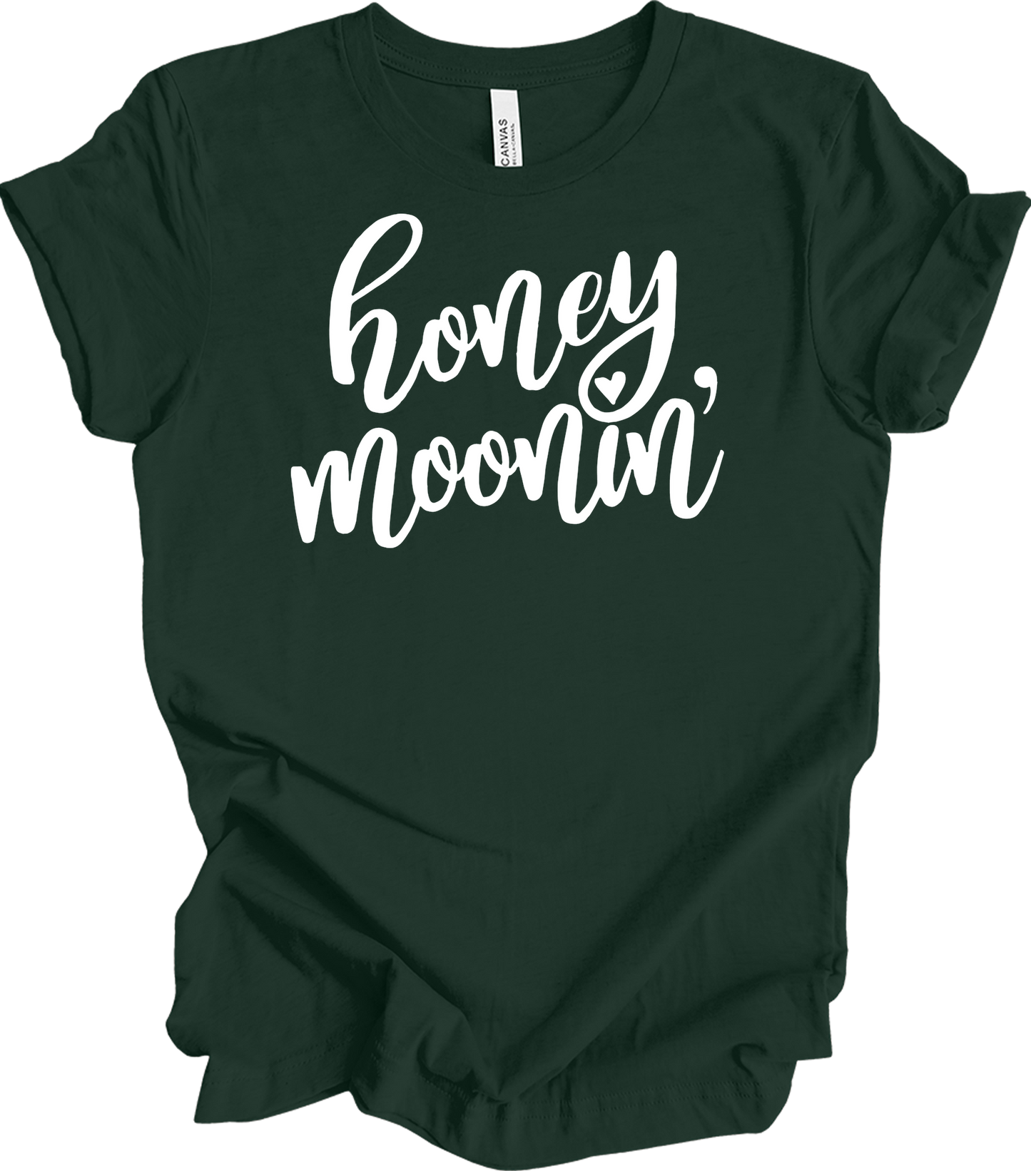 Honeymoonin' - Just Married Newlywed Honeymoon Vacation T-Shirt in Forest