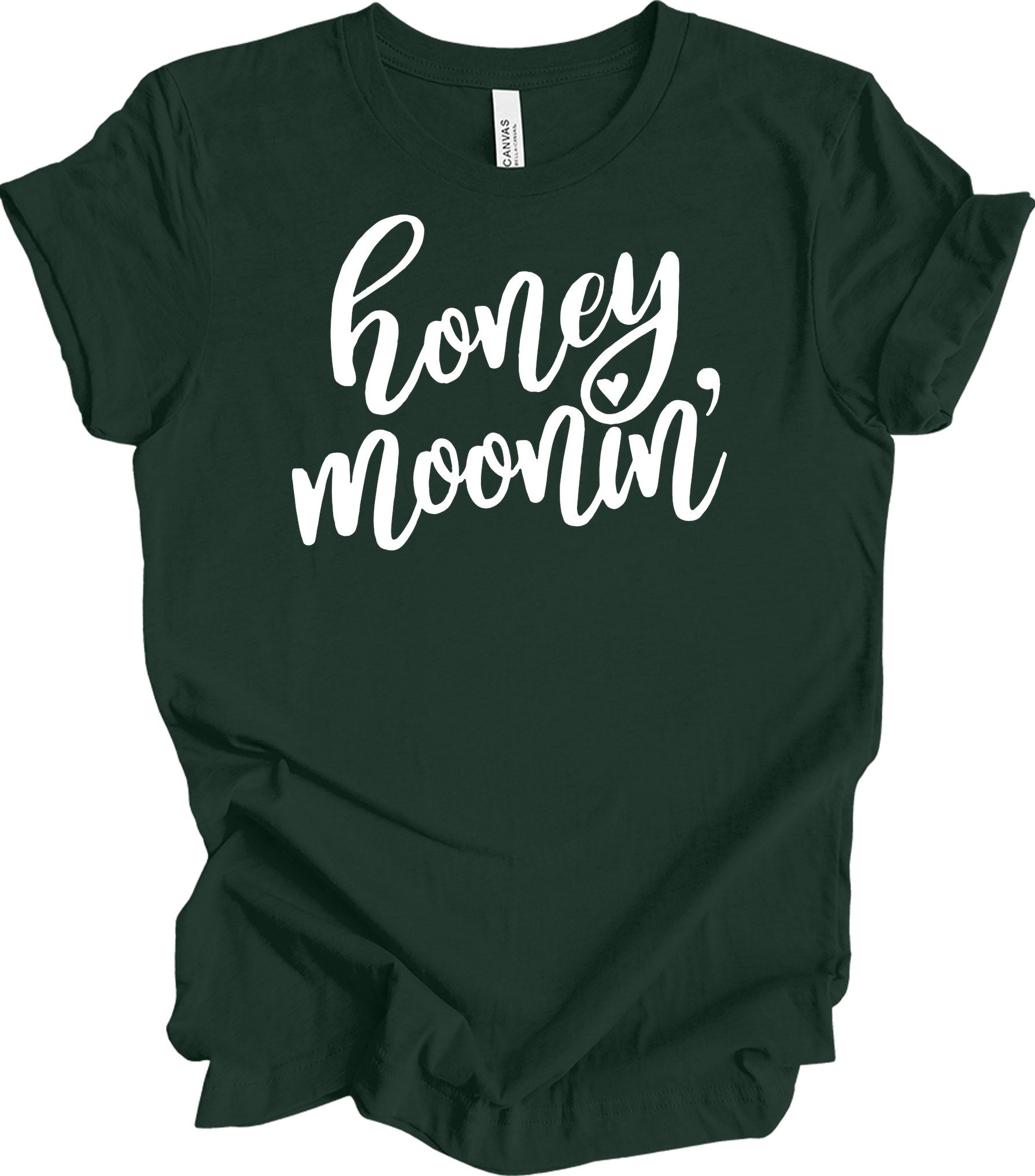 Honeymoonin' - Just Married Newlywed Honeymoon Vacation T-Shirt in Forest