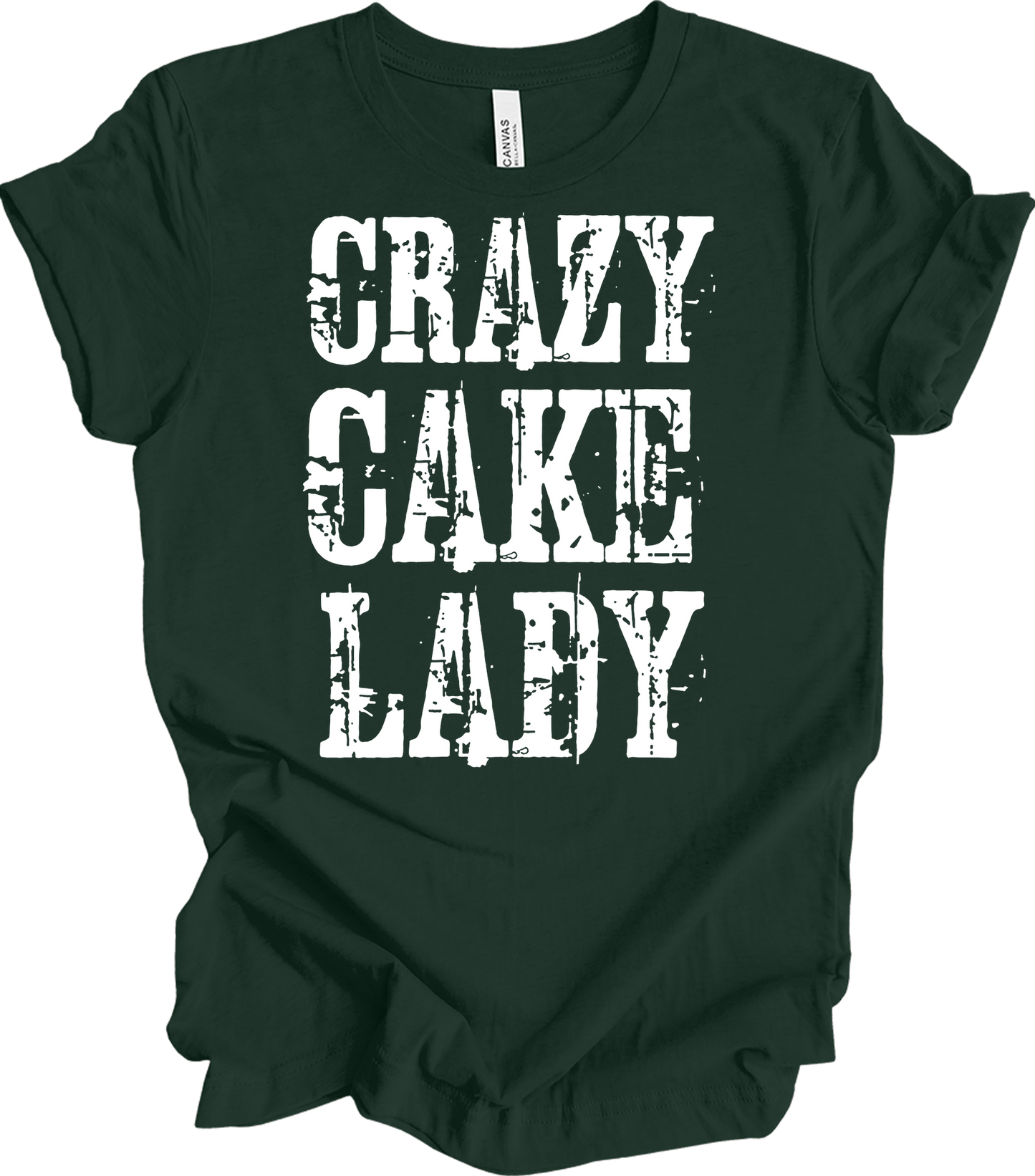 Crazy Cake Lady - Funny Baking Gift T-Shirt in Forest
