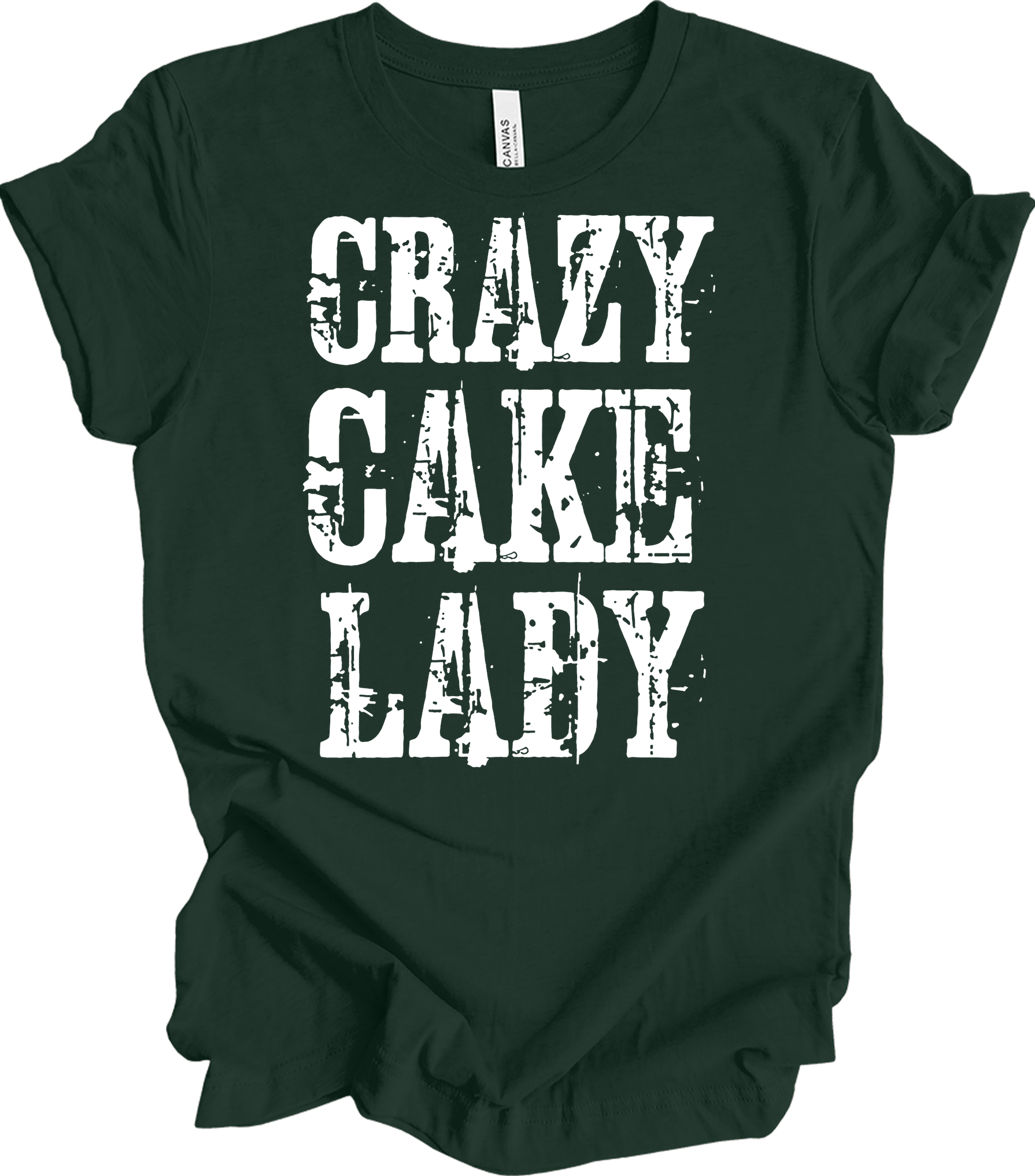 Crazy Cake Lady - Funny Baking Gift T-Shirt in Forest