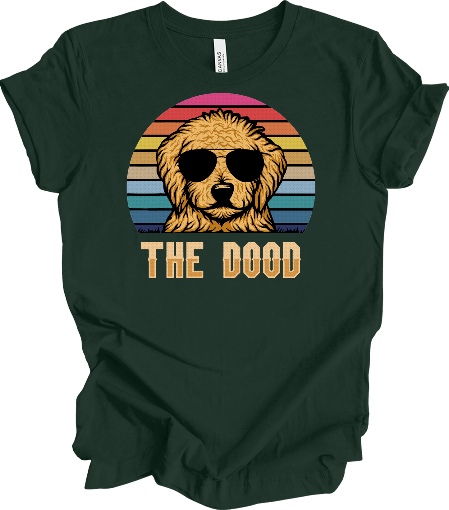 The Dood Goldendoodle - Vintage Retro Dog Lover T-Shirt in Forest