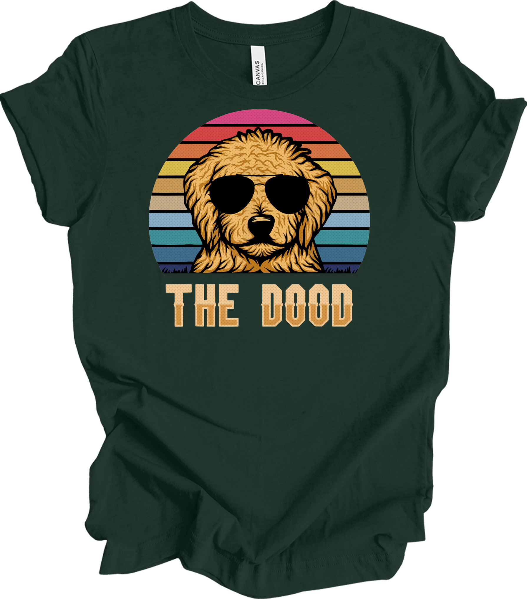 The Dood Goldendoodle - Vintage Retro Dog Lover T-Shirt in Forest