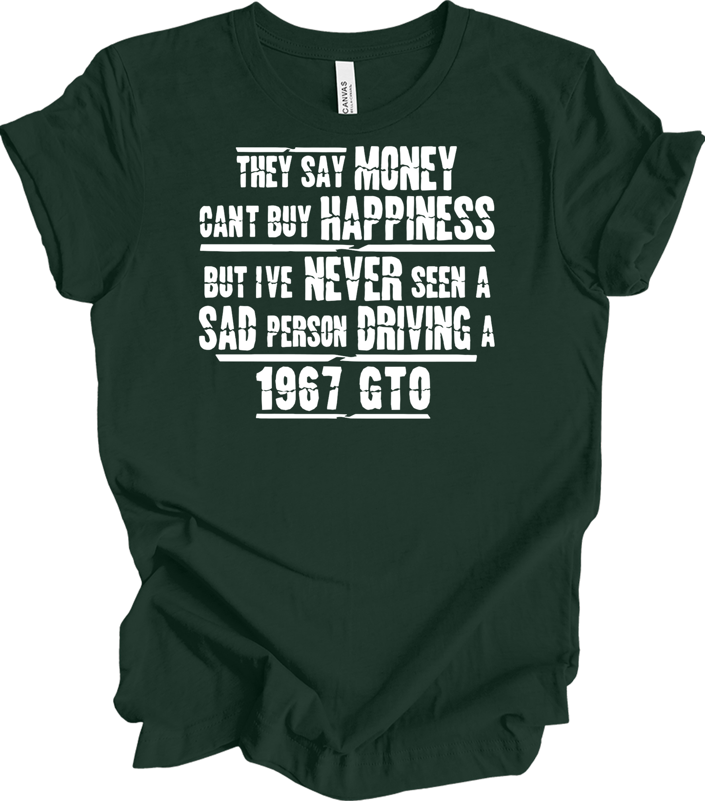 1967 GTO Car Parts T-Shirt in Forest