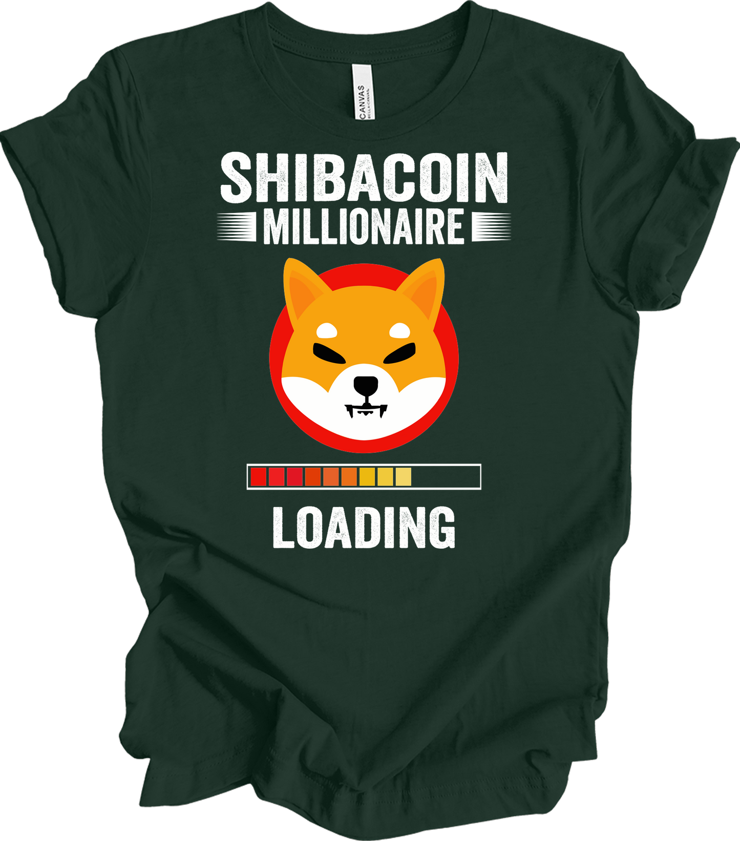 Shiba Inu Millionaire Loading Crypto SHIB Coin T-Shirt in Forest