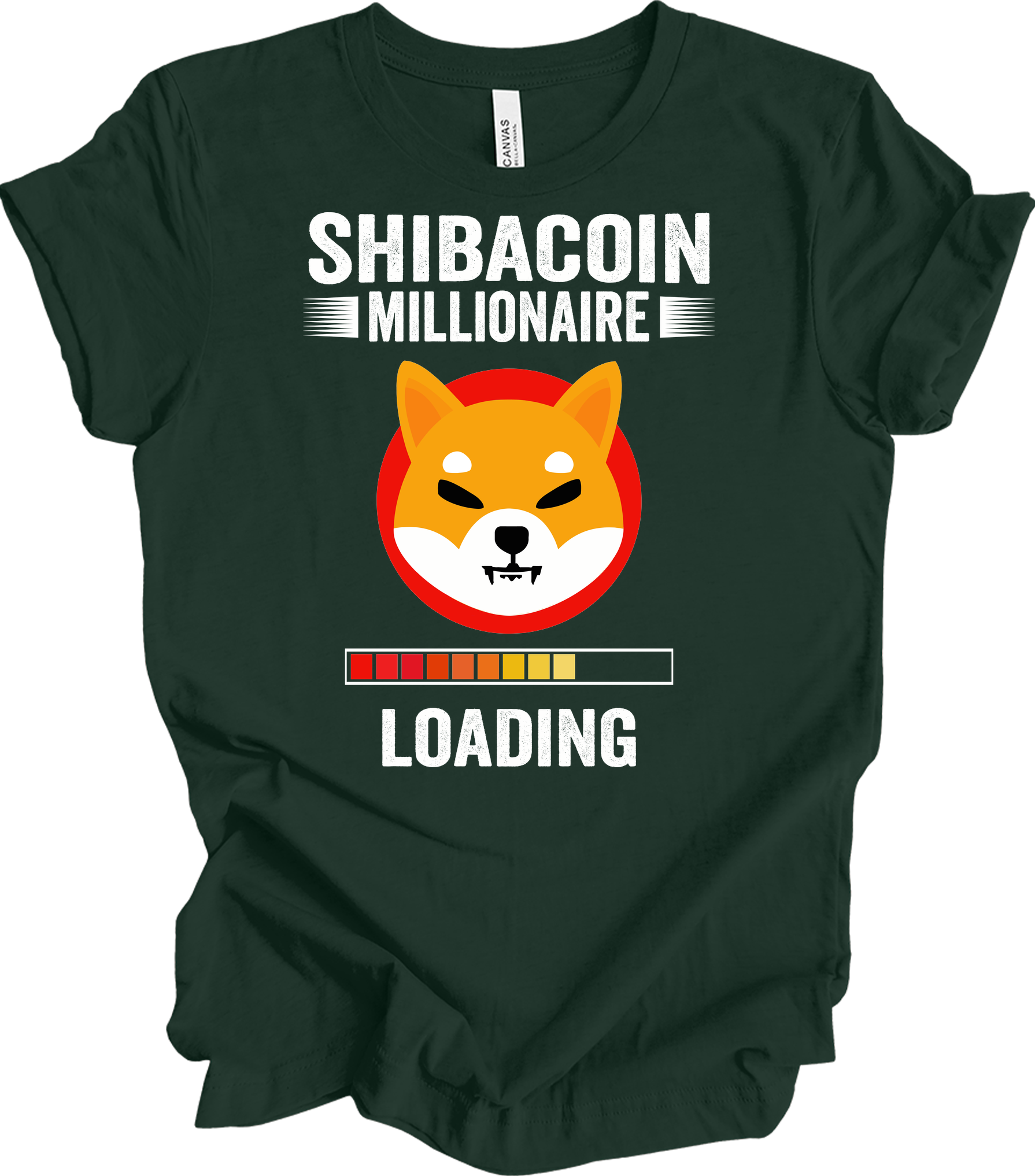 Shiba Inu Millionaire Loading Crypto SHIB Coin T-Shirt in Forest