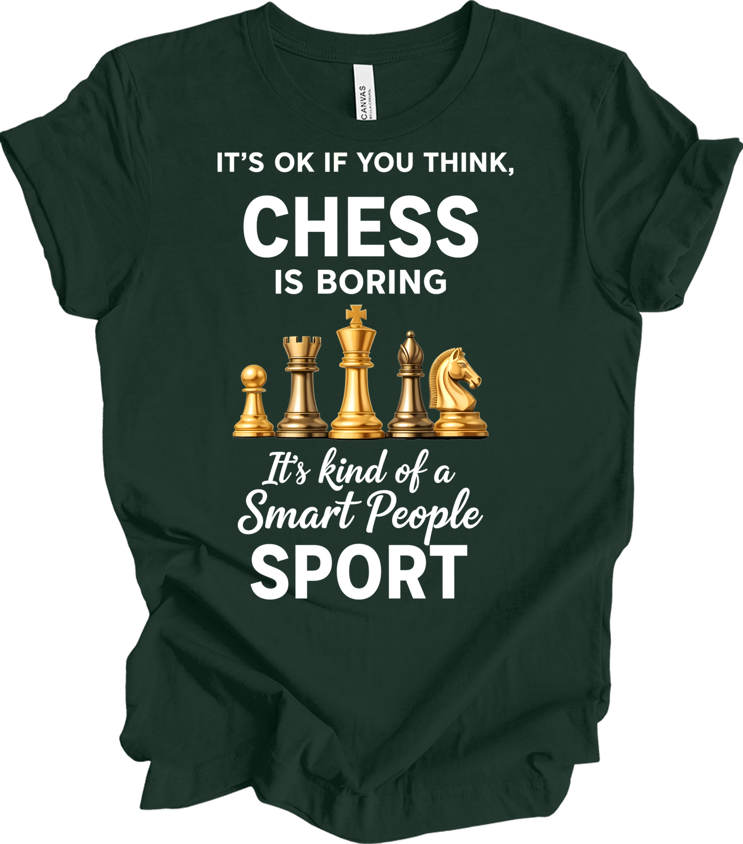 Chess Smart People Sport T-Shirt in Forest
