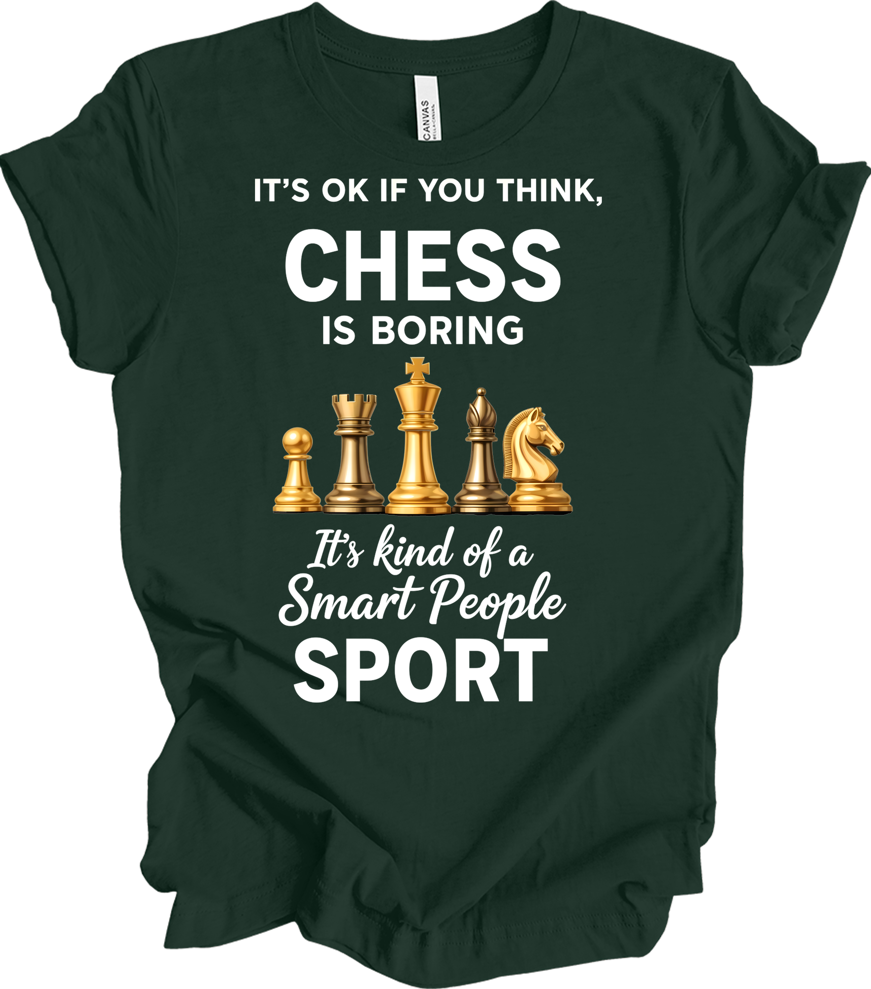 Chess Smart People Sport T-Shirt in Forest