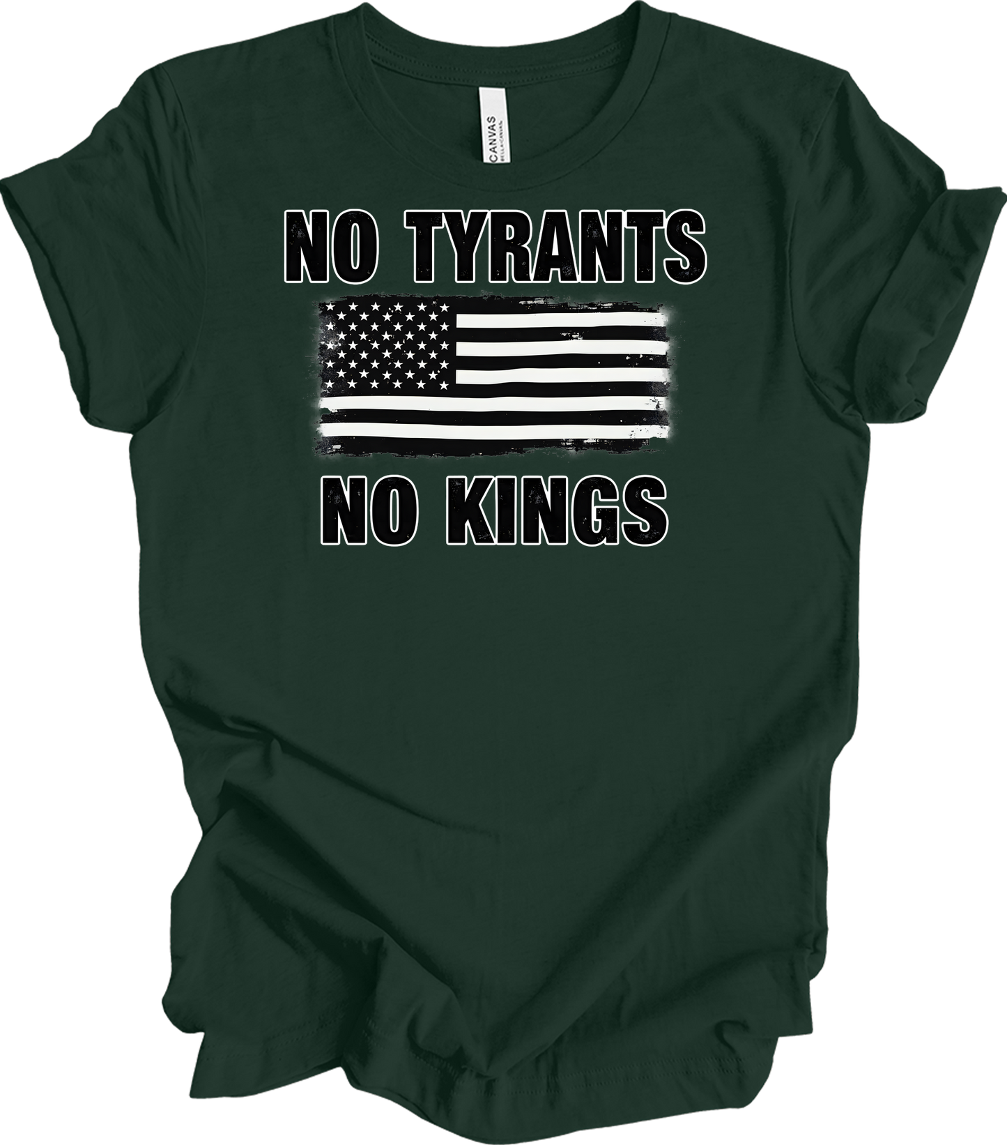 No Tyrants No Kings T-Shirt in Forest