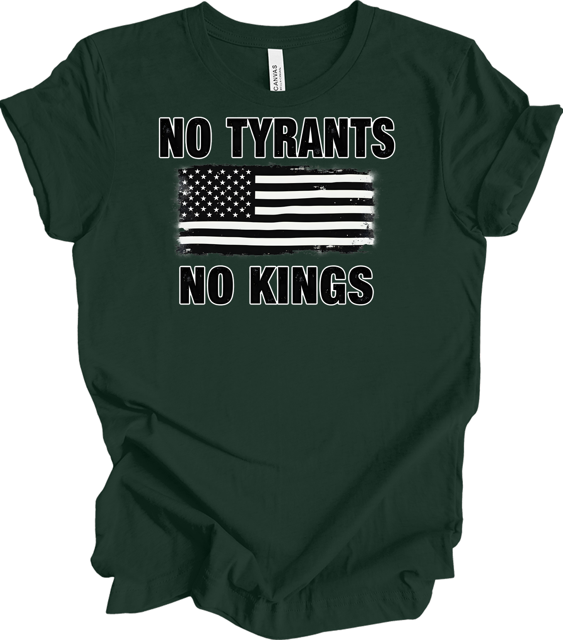 No Tyrants No Kings T-Shirt in Forest