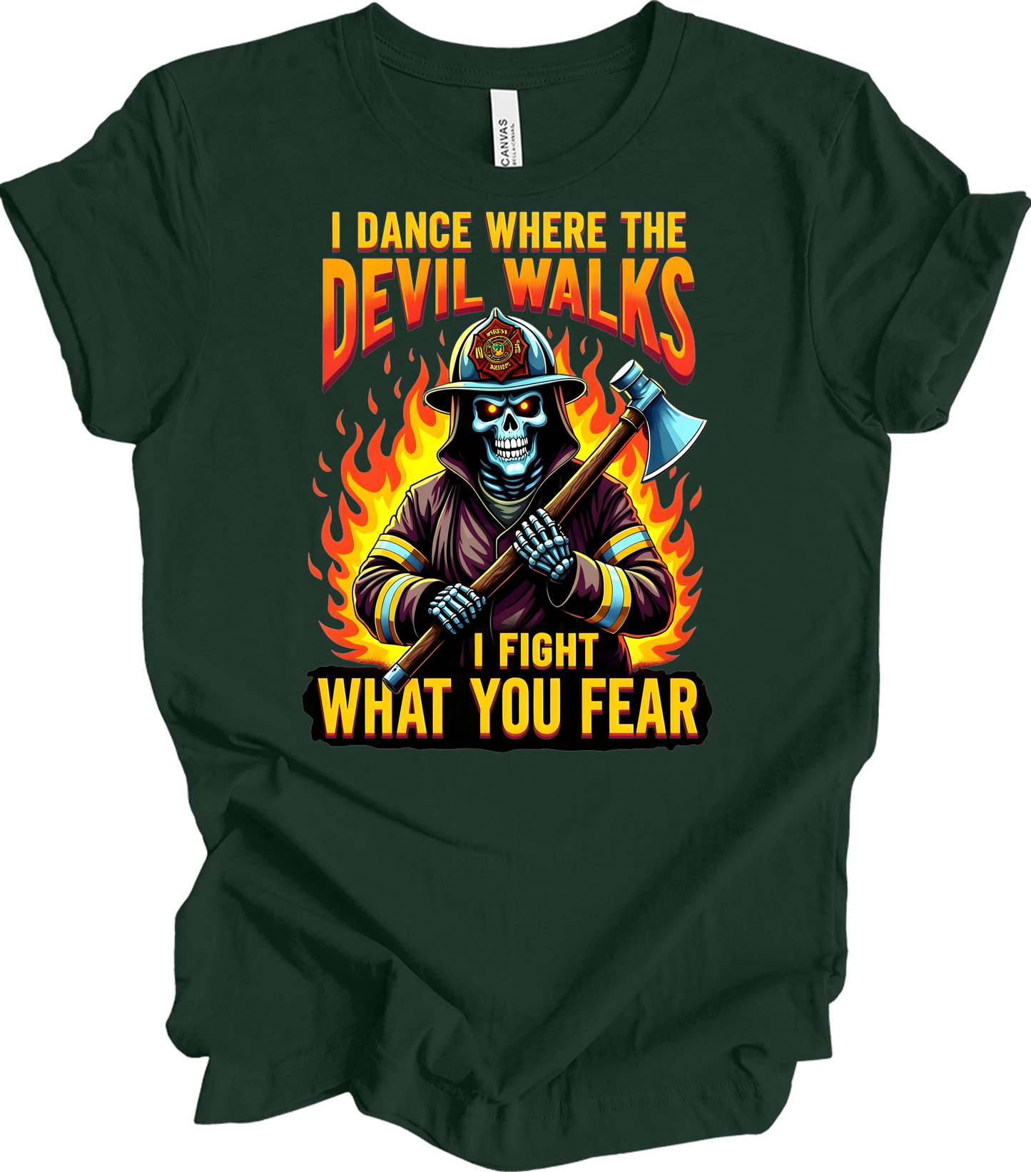 Firefighter - Devil Walks T-Shirt in Forest
