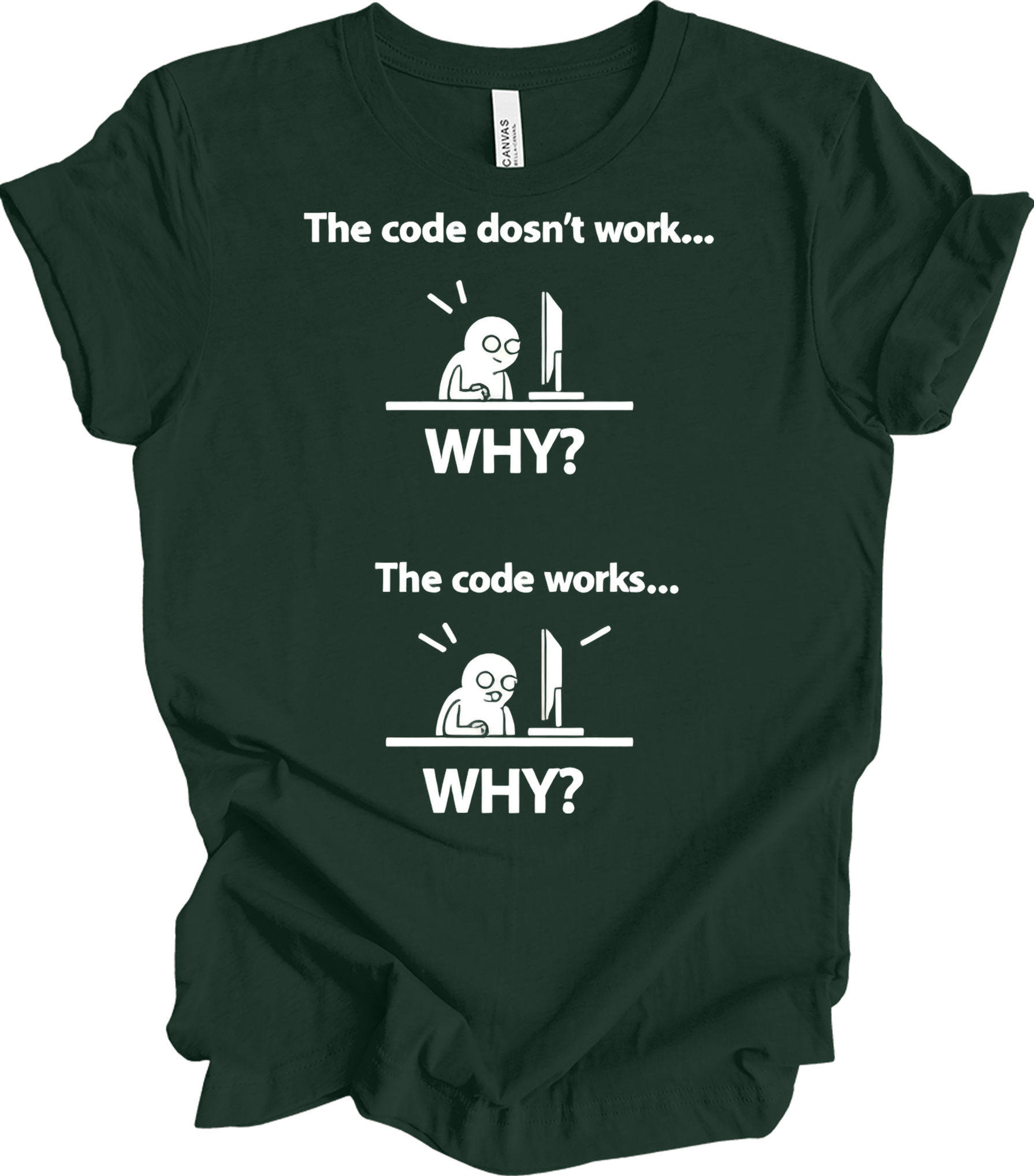 Code Doesn't Work Why? T-Shirt in Forest