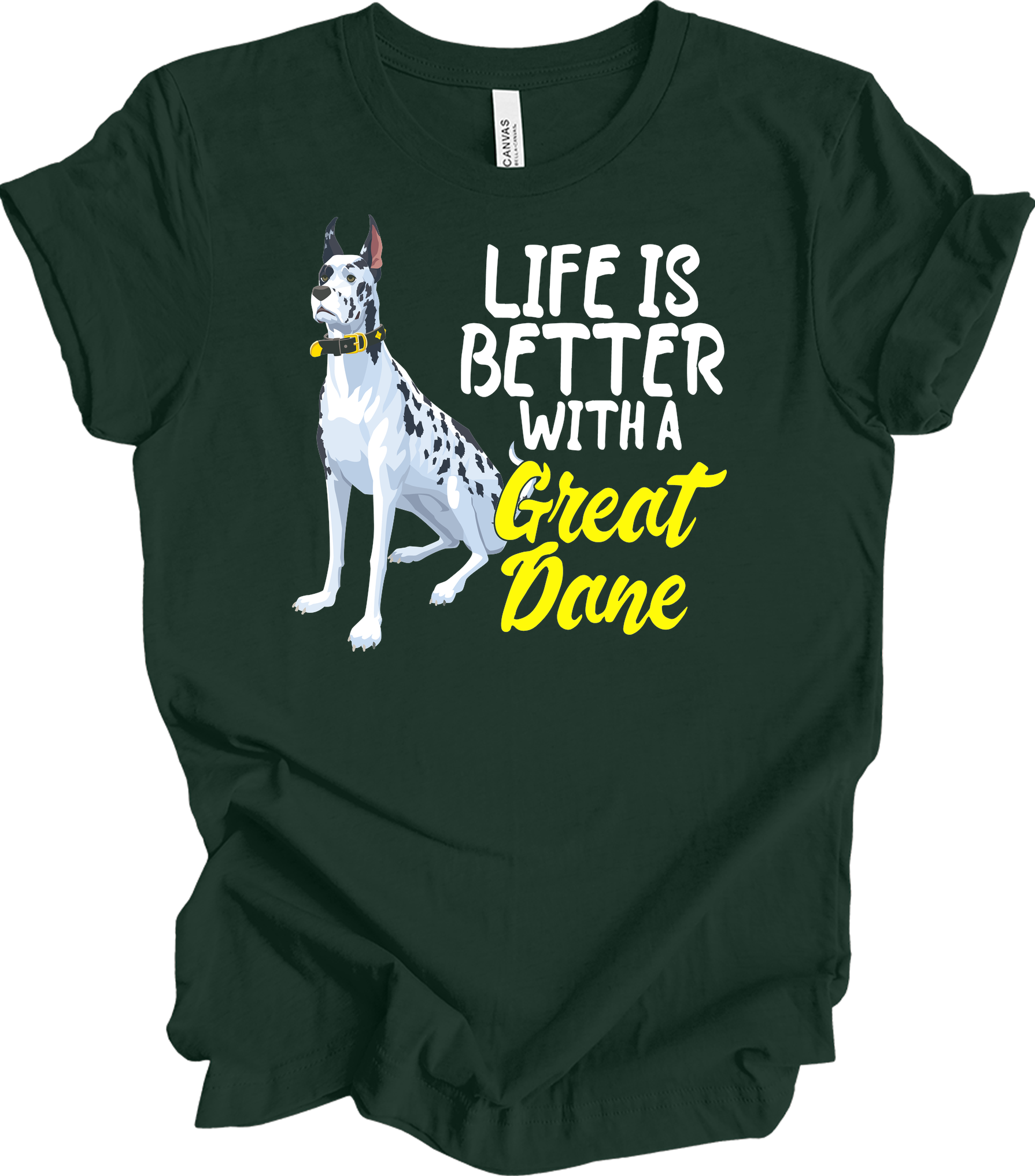 Great Dane Mom - Dog Lover Gift T-Shirt in Forest